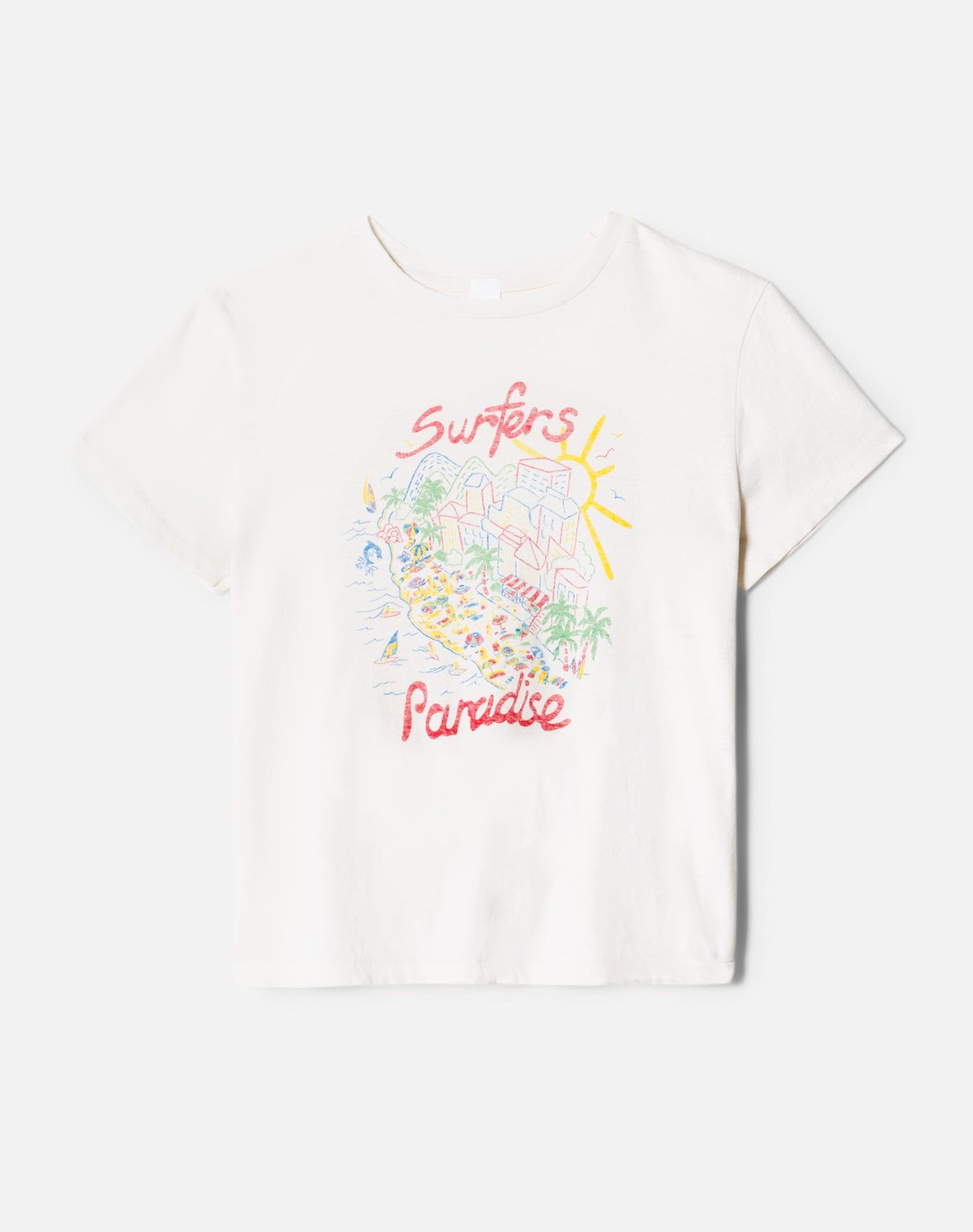 Classic "'Surfers Paradise" Tee - Vintage White sold by Re/Done
