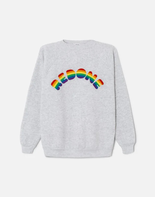 Upcycled "RE/DONE Arc" Sweatshirt - Heather Grey sold by Re/Done