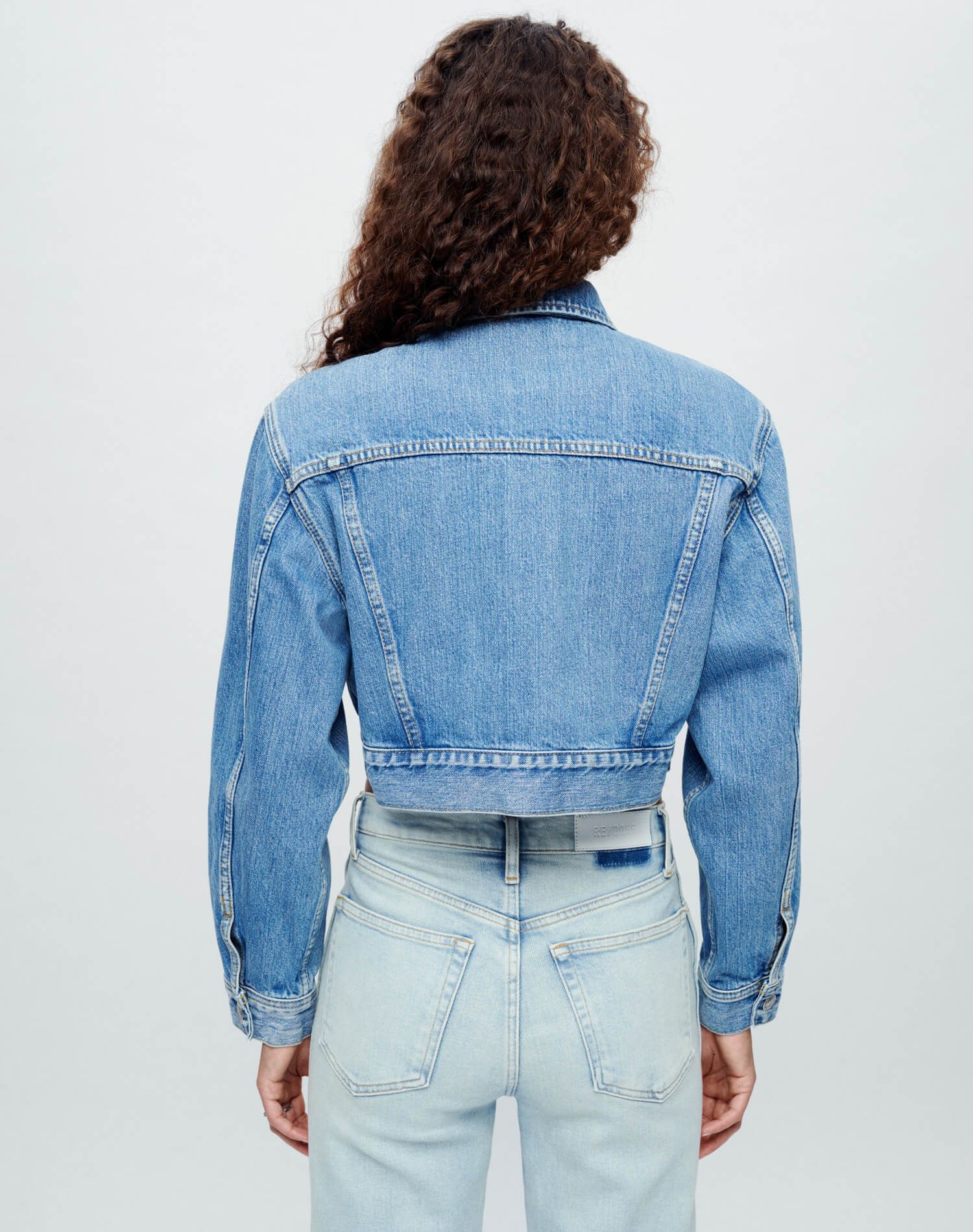 Zip Front Denim Trucker - Stoney River sold by Re/Done product image thumbnail 3