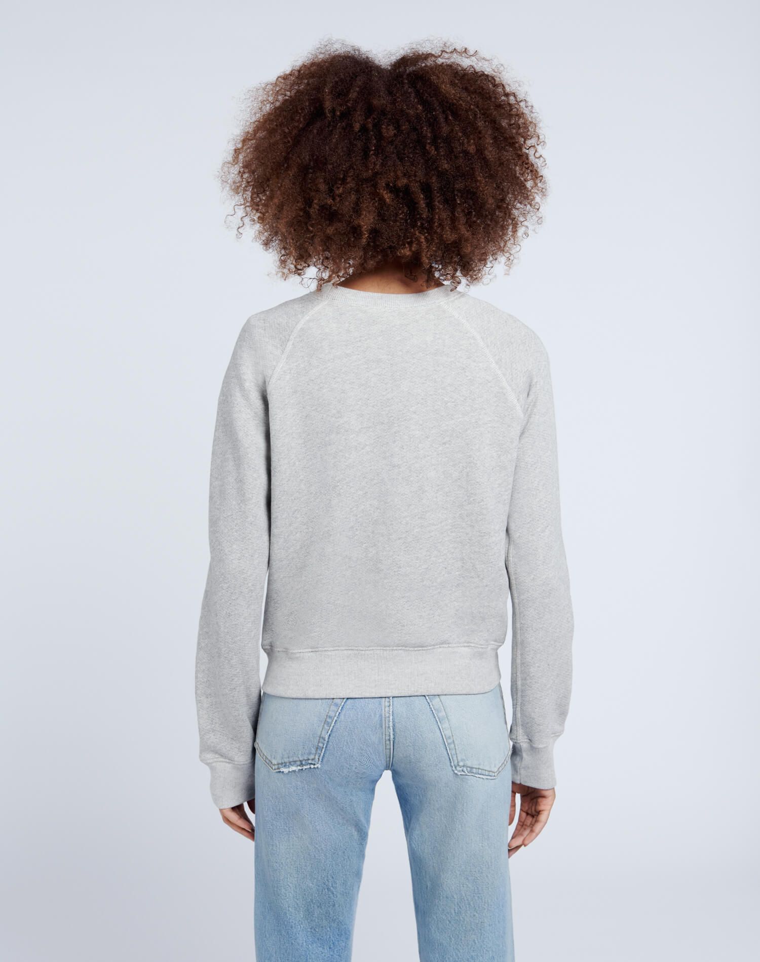 Classic Raglan Crewneck - Heather Grey sold by Re/Done product image thumbnail 6
