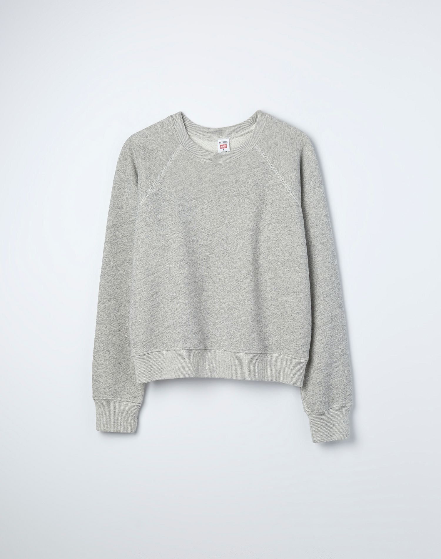 Classic Raglan Crewneck - Heather Grey sold by Re/Done