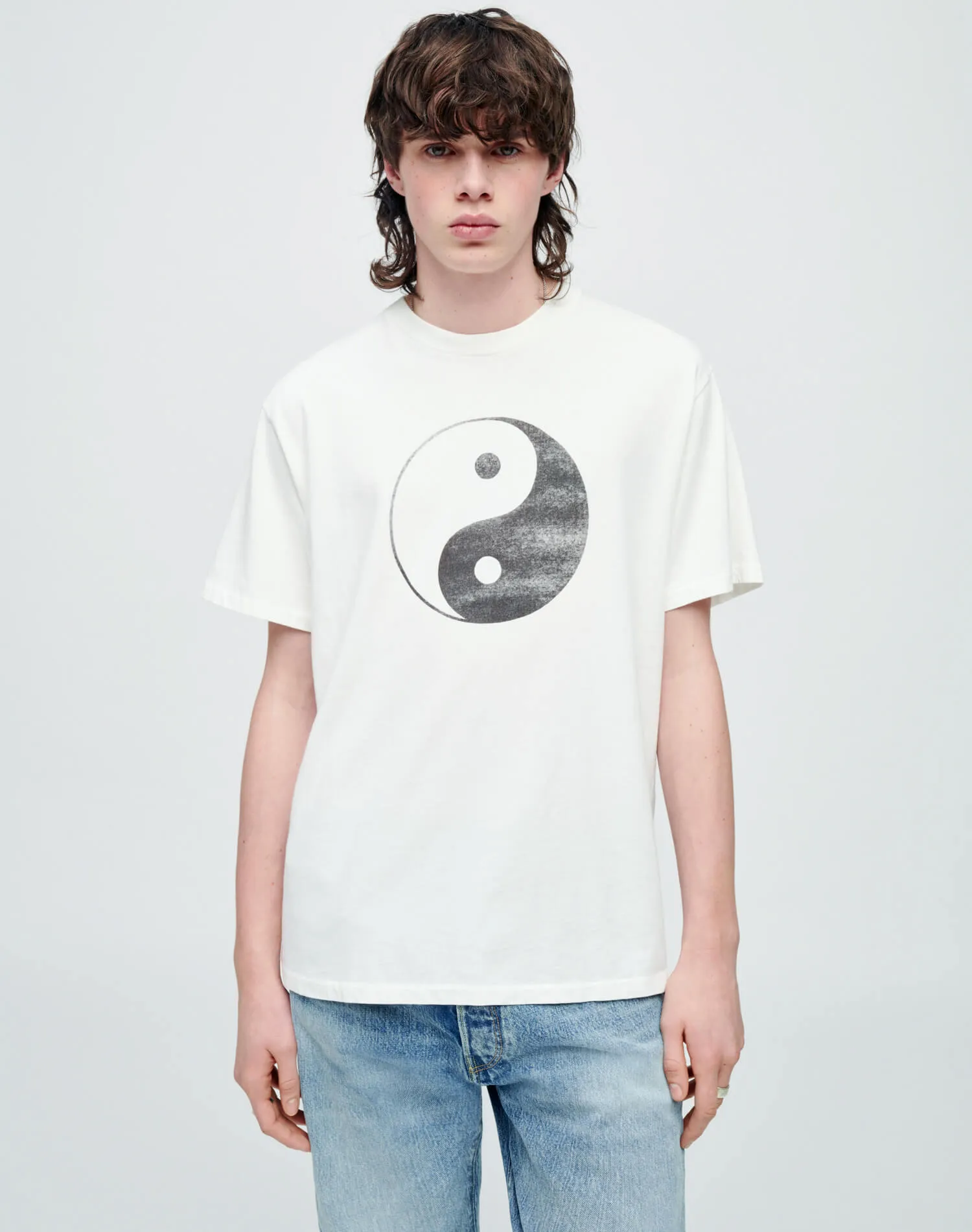 Loose "Yin Yang" Tee - Old White sold by Re/Done product image thumbnail 3