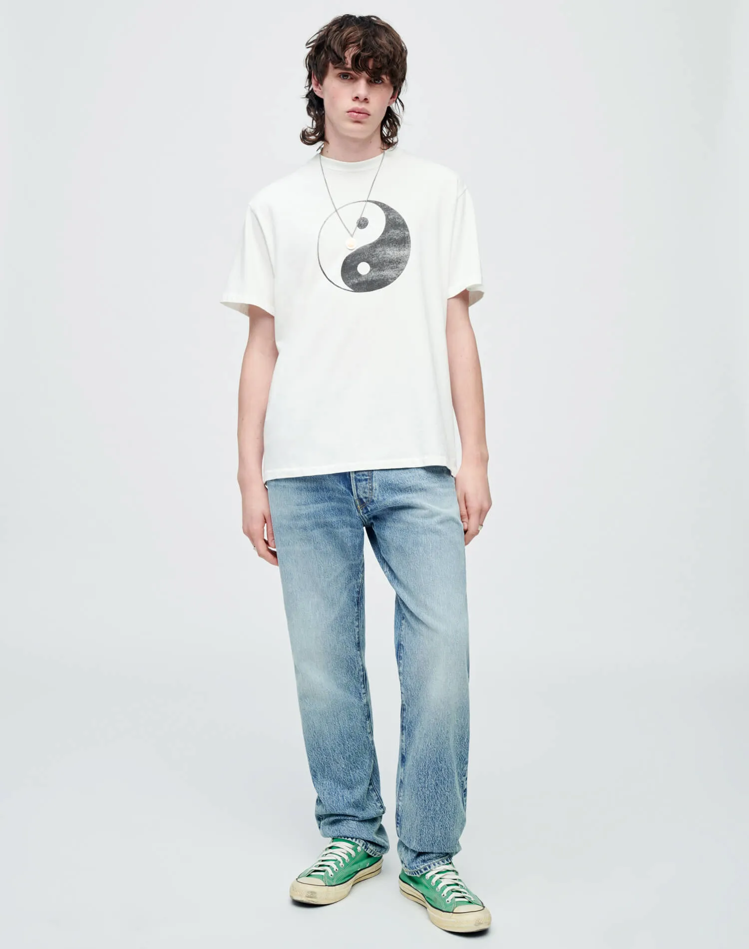 Loose "Yin Yang" Tee - Old White sold by Re/Done product image thumbnail 4