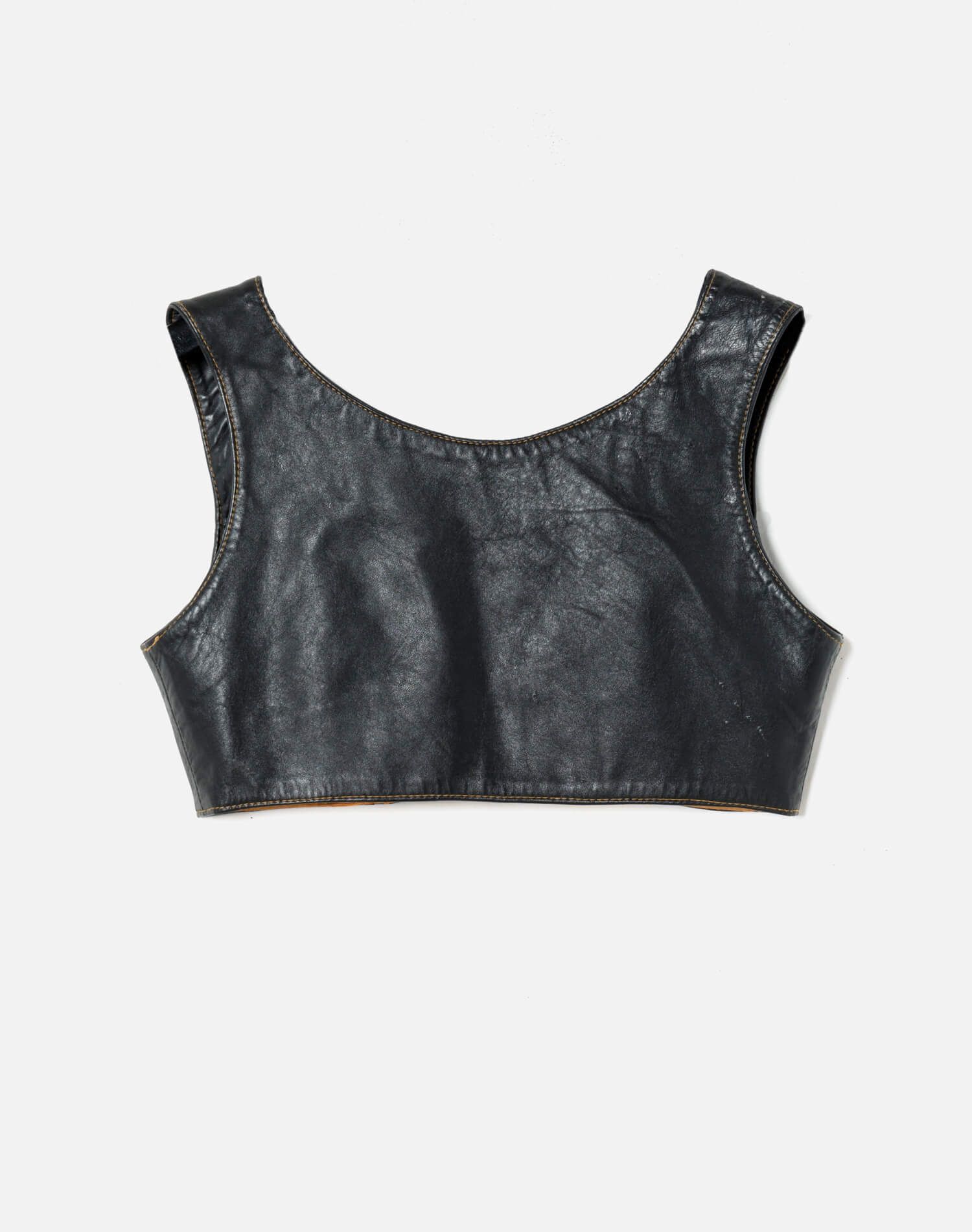 90s Leather Crop Top sold by Re/Done product image thumbnail 2