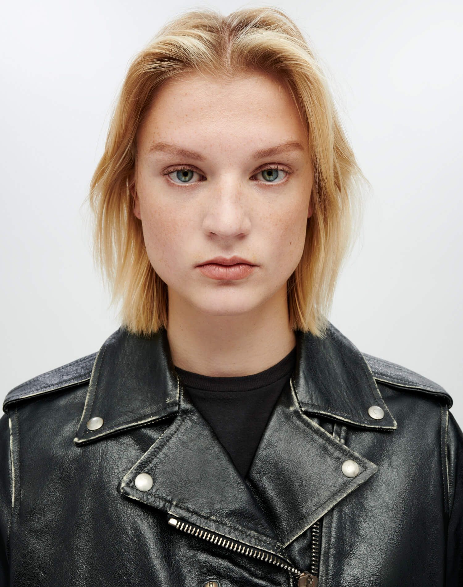 Leather Moto Jacket - Vintage Black sold by Re/Done product image thumbnail 3