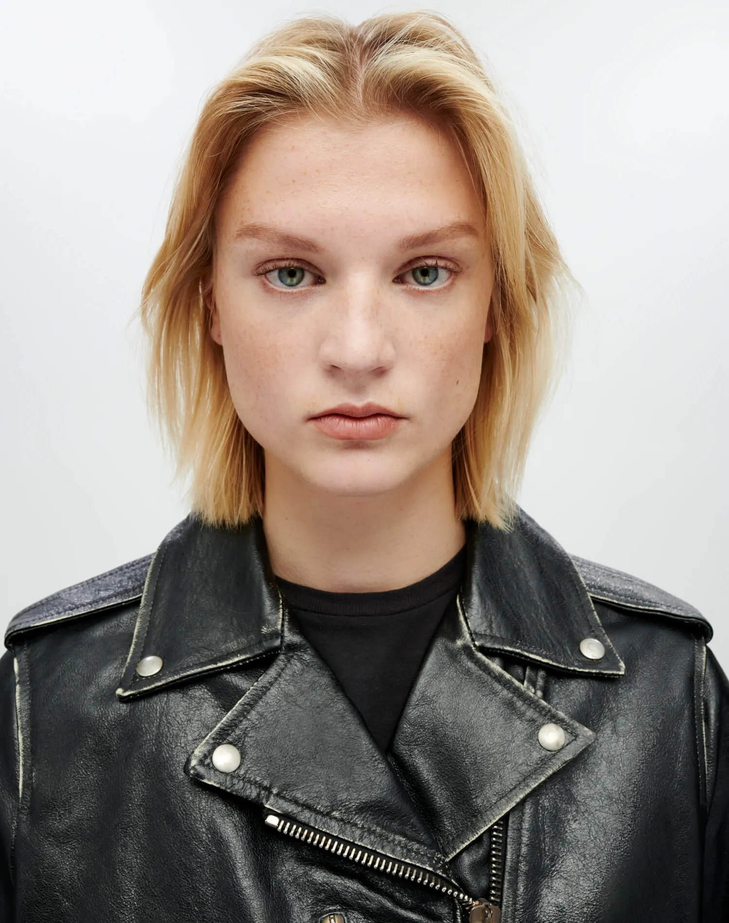 Leather Moto Jacket - Vintage Black sold by Re/Done product image thumbnail 3