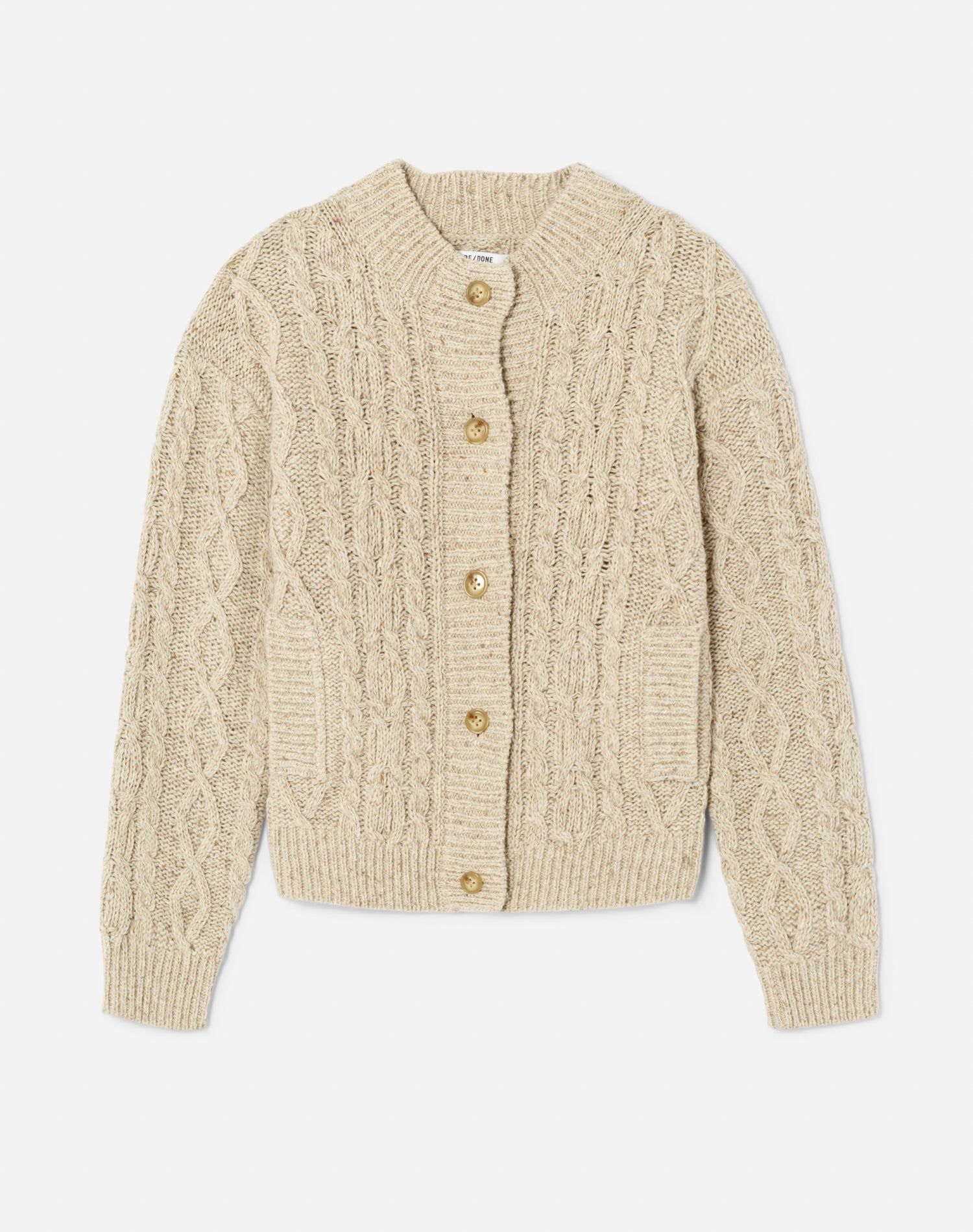 80s Crewneck Cardigan - Vintage Ivory sold by Re/Done