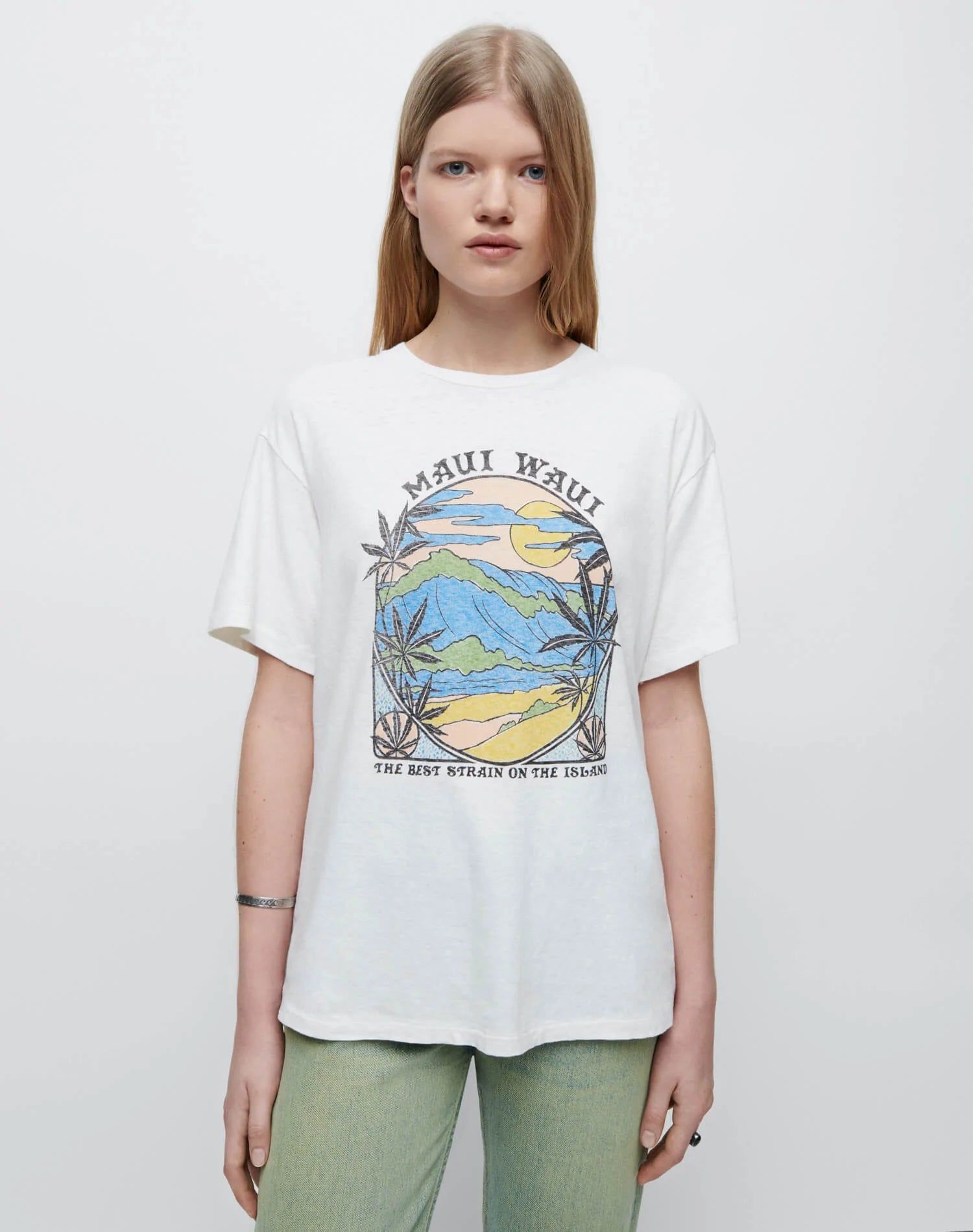 90s Easy "Maui Waui" Tee - Vintage White sold by Re/Done