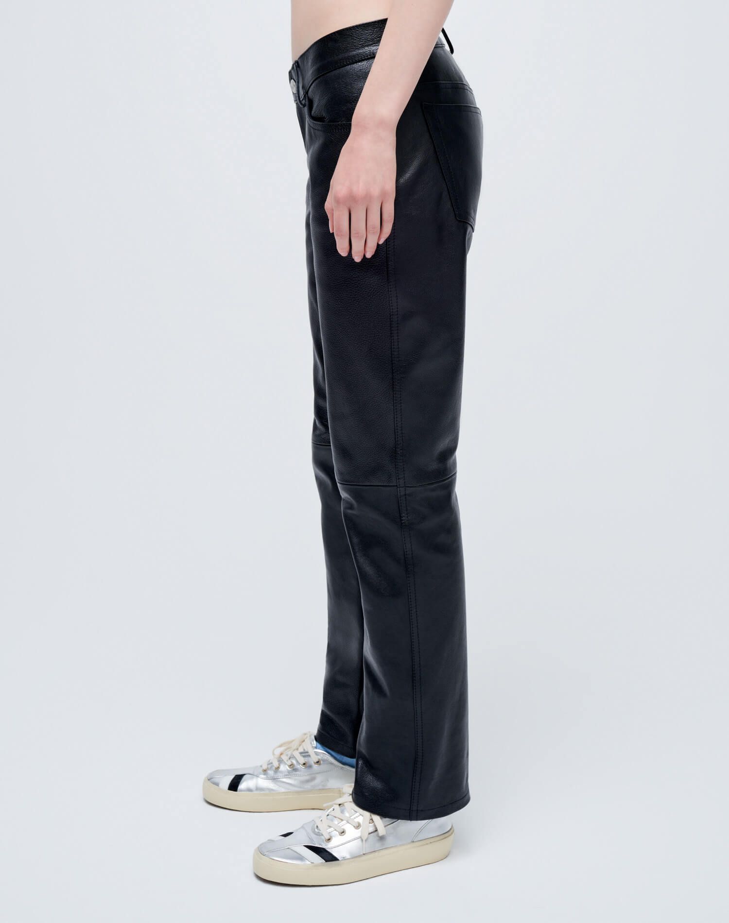 Low Rise Straight - Black Leather sold by Re/Done product image thumbnail 3