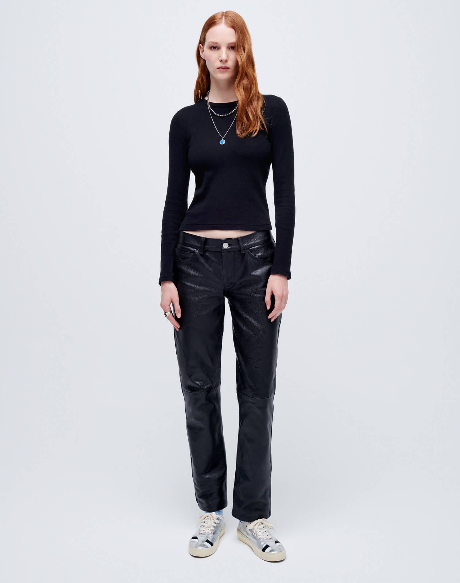 Low Rise Straight - Black Leather sold by Re/Done product image thumbnail 2