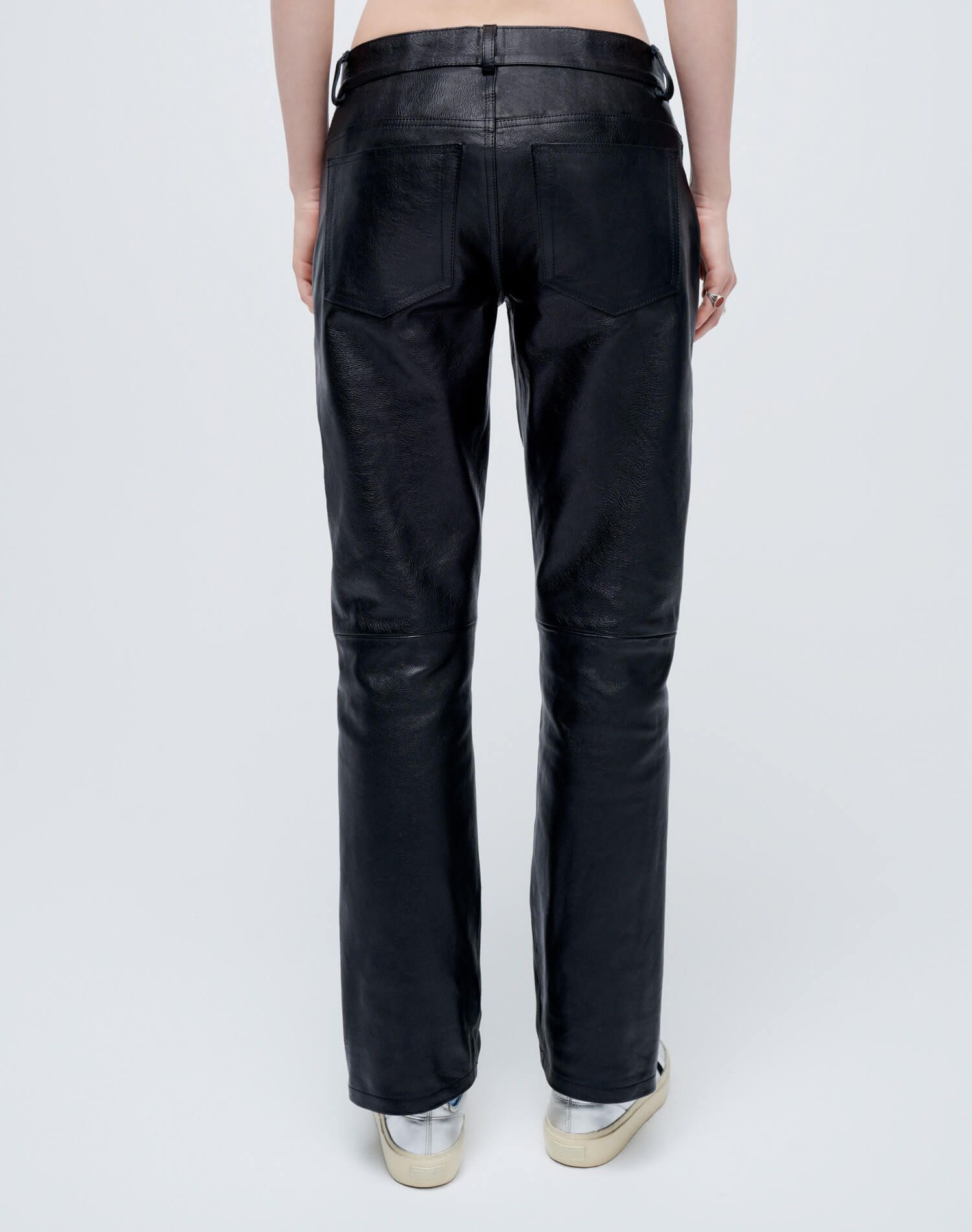 Low Rise Straight - Black Leather sold by Re/Done product image thumbnail 4