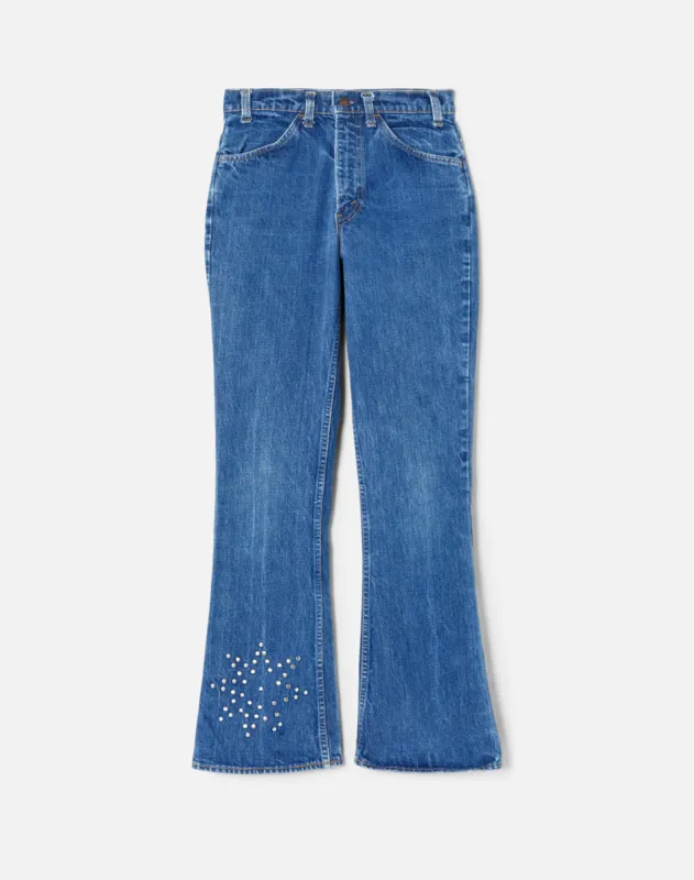 70s Levi's 646 Studded Bellbottom Jean made by Re/Done