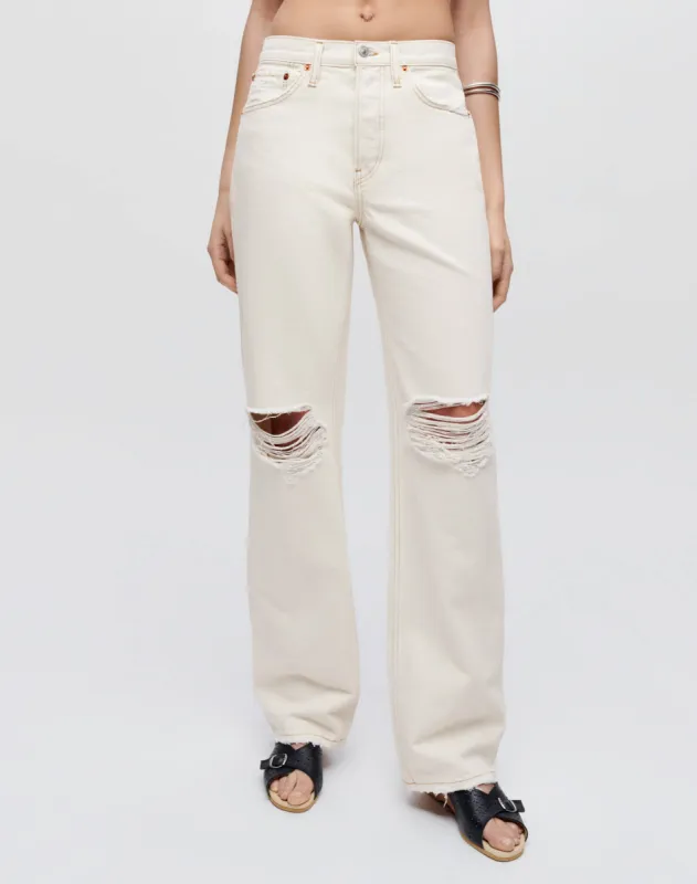 Relaxed Long - Vintage White Destroy sold by Re/Done
