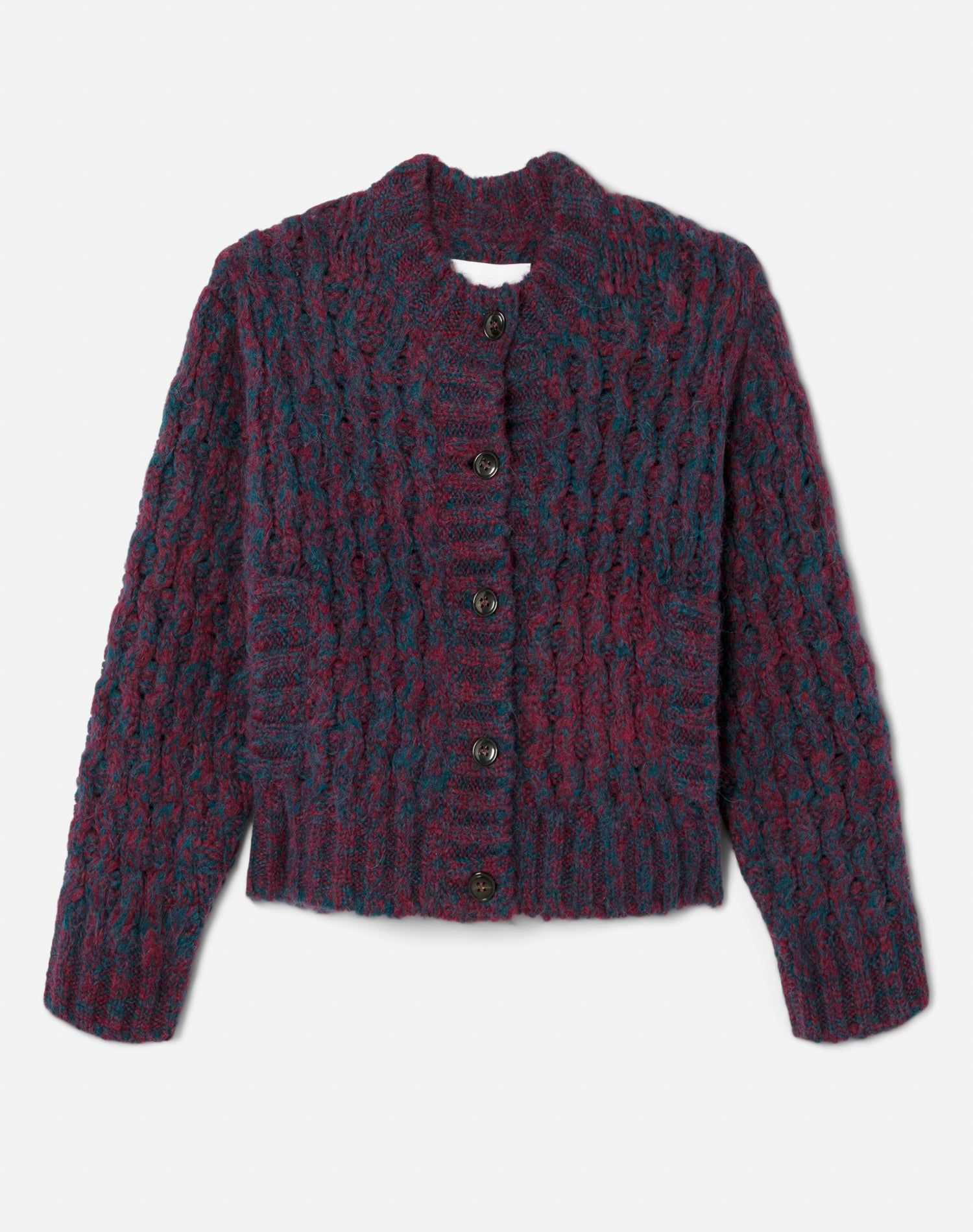 80s Crewneck Cardigan - Marled Plum sold by Re/Done