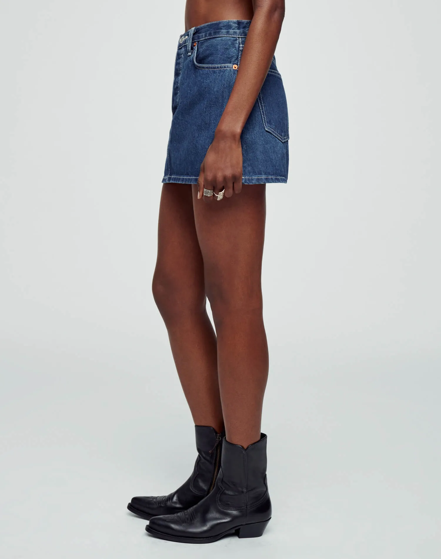 90s Mini Skirt - Iron Blue sold by Re/Done product image thumbnail 5