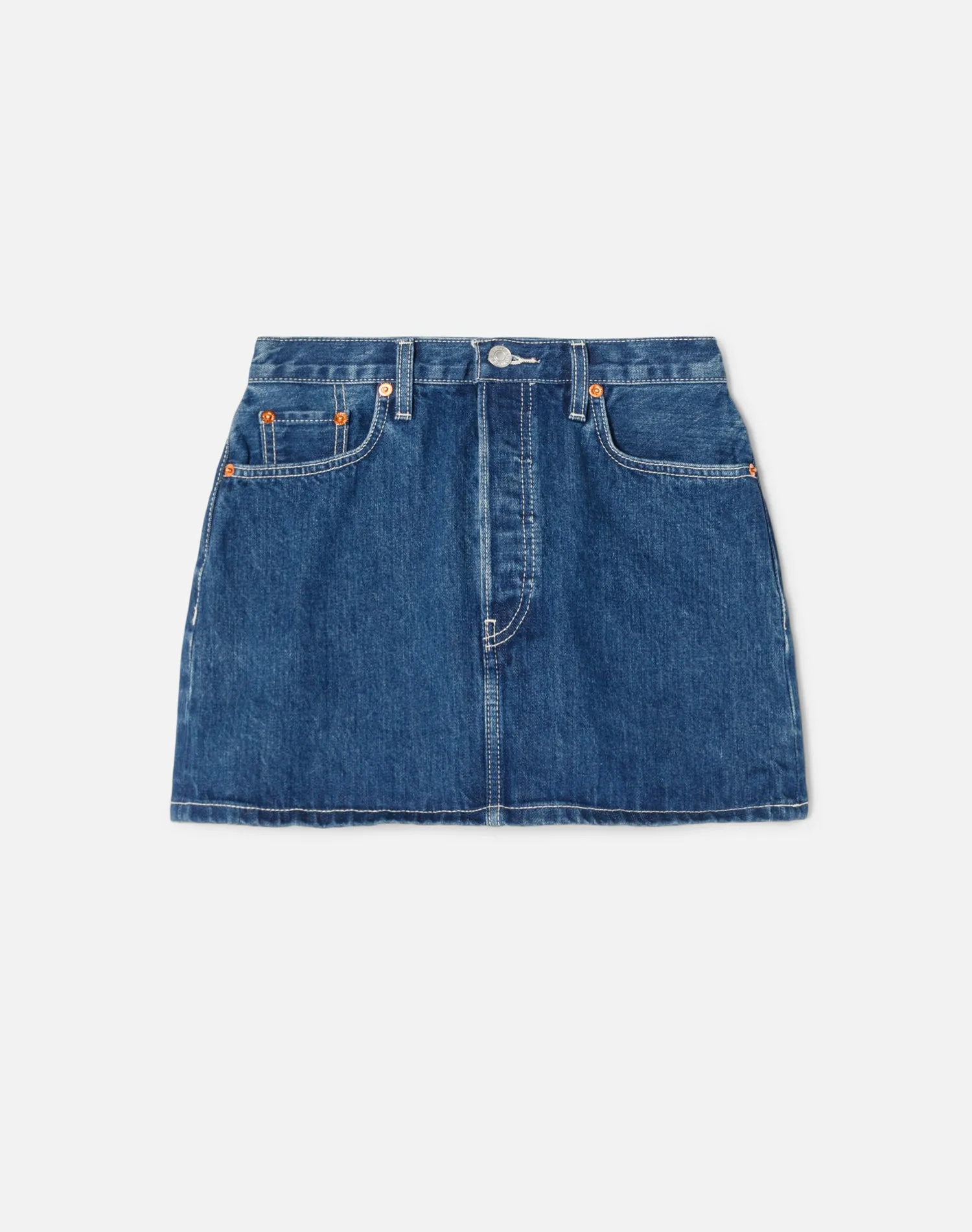 90s Mini Skirt - Iron Blue sold by Re/Done