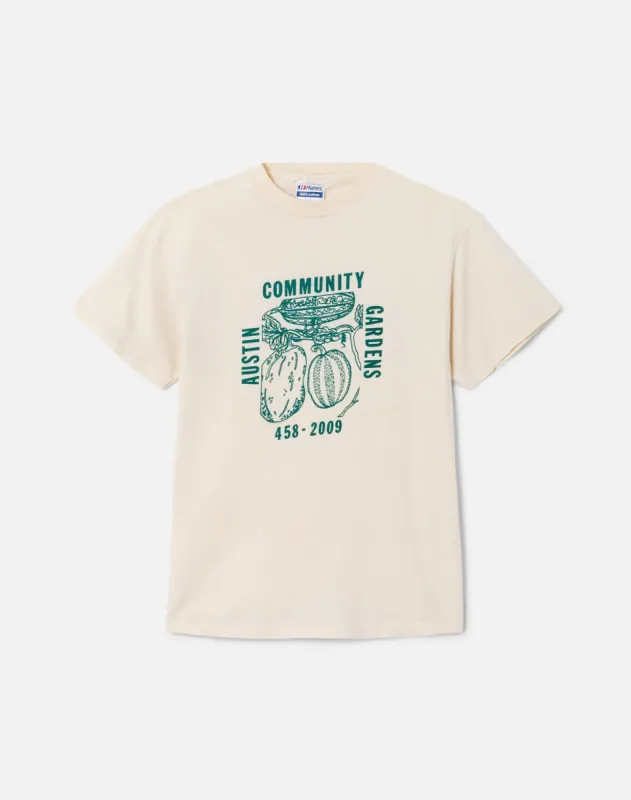 80s Hanes Austin Community Garden Tee made by Re/Done