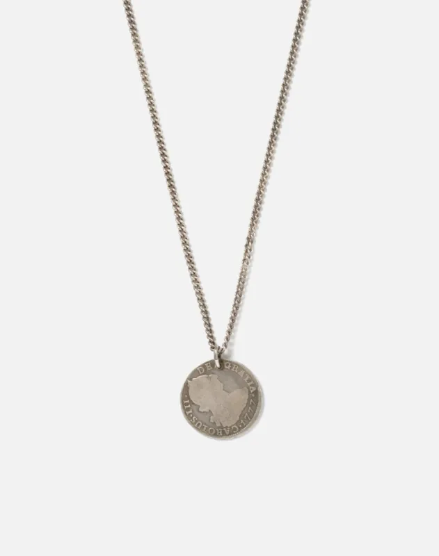 1800s Silver Pirate Coin Necklace - #44 sold by Re/Done