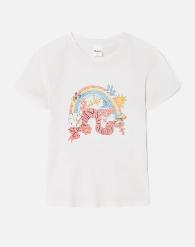 High Neck Slim Raglan "In the Sky" - Vintage White sold by Re/Done