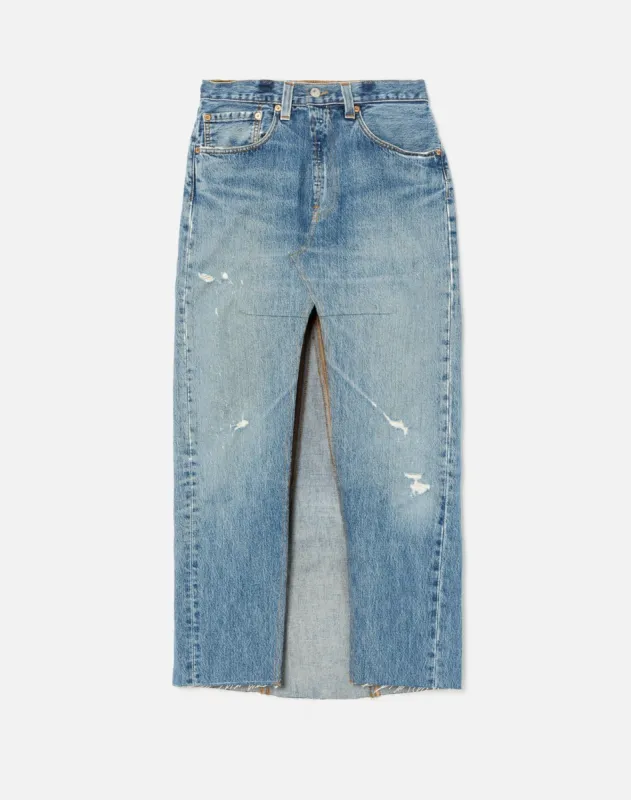 Long Denim Skirt - Indigo sold by Re/Done