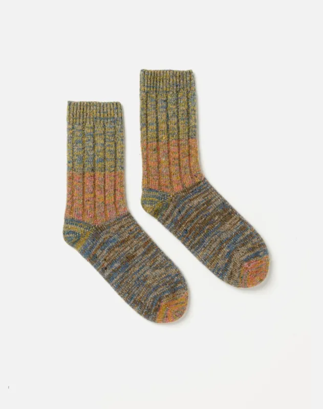 Chunky Sock - Blue Pink Multi sold by Re/Done