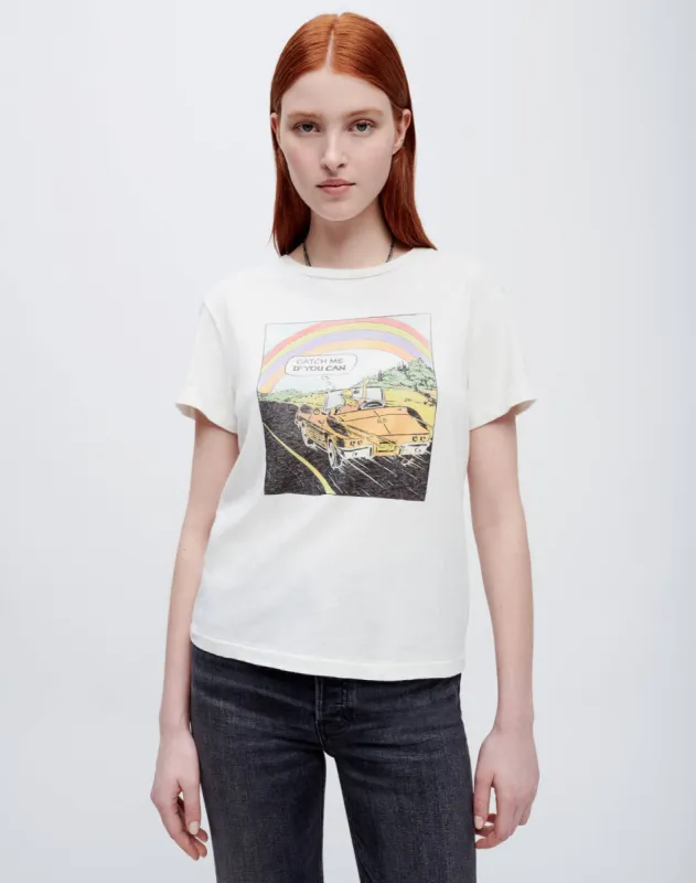 Classic "Catch Me" Tee - Vintage White sold by Re/Done
