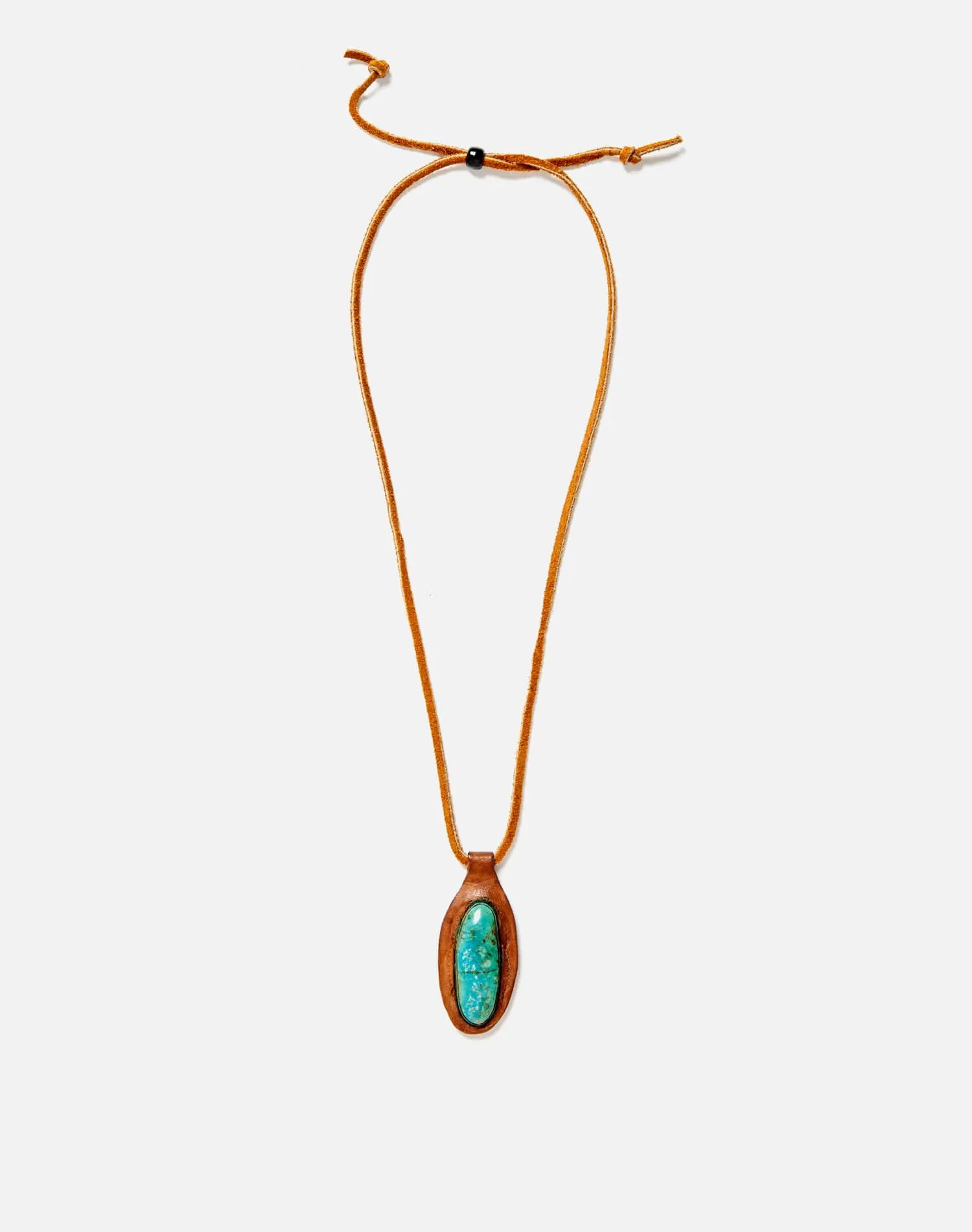 70s Leather and Montezuma Turquoise Necklace sold by Re/Done product image thumbnail 2