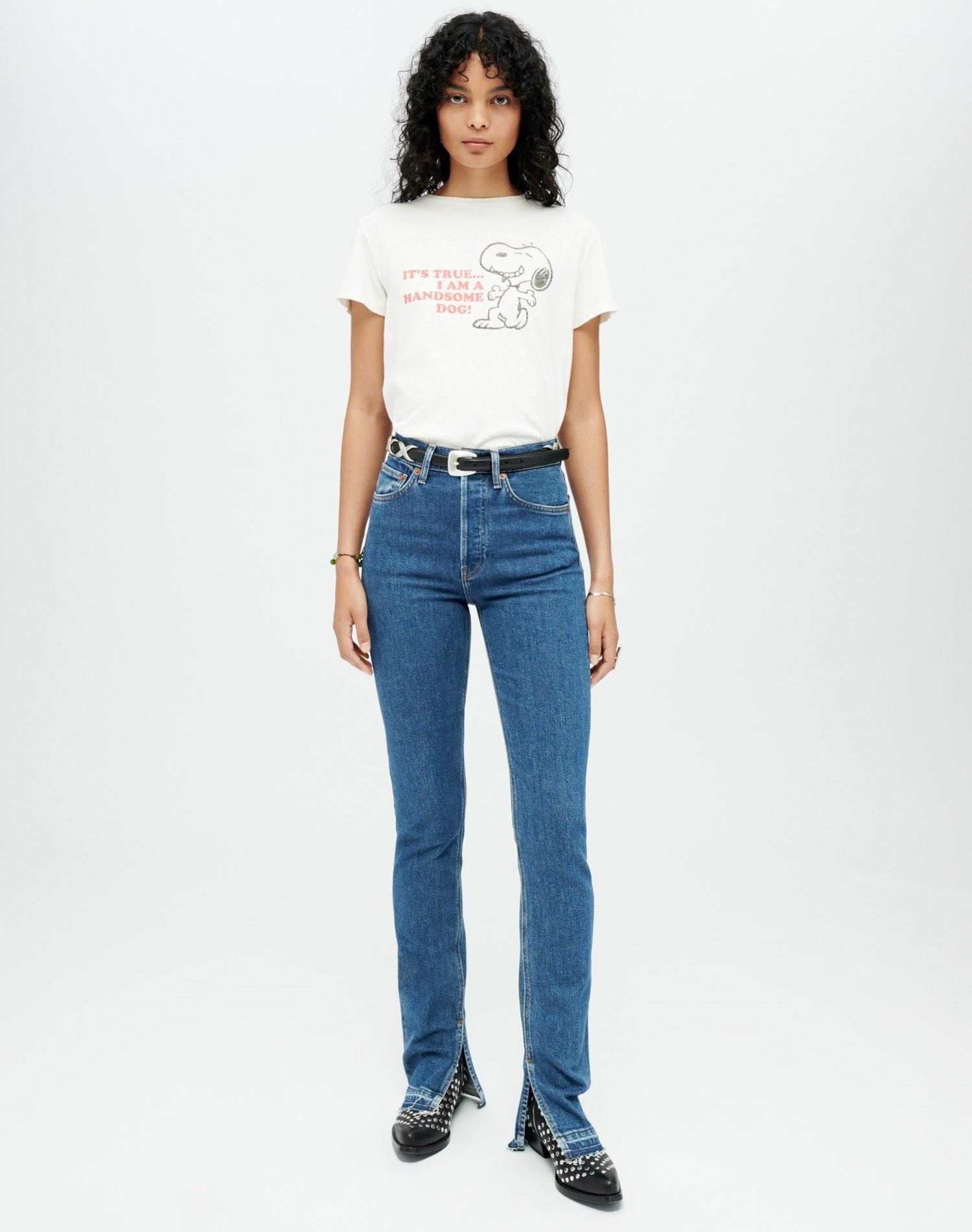 Classic Tee "Snoopy Handsome" - Vintage White sold by Re/Done