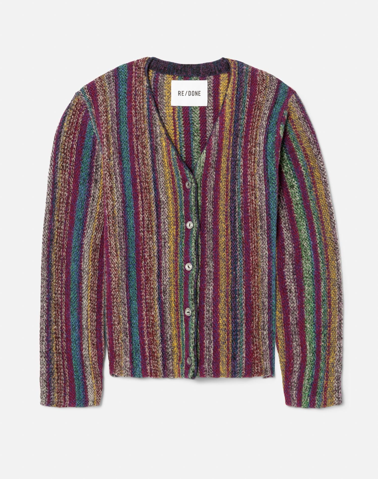 50s V Neck Cardigan - Plum Multi sold by Re/Done