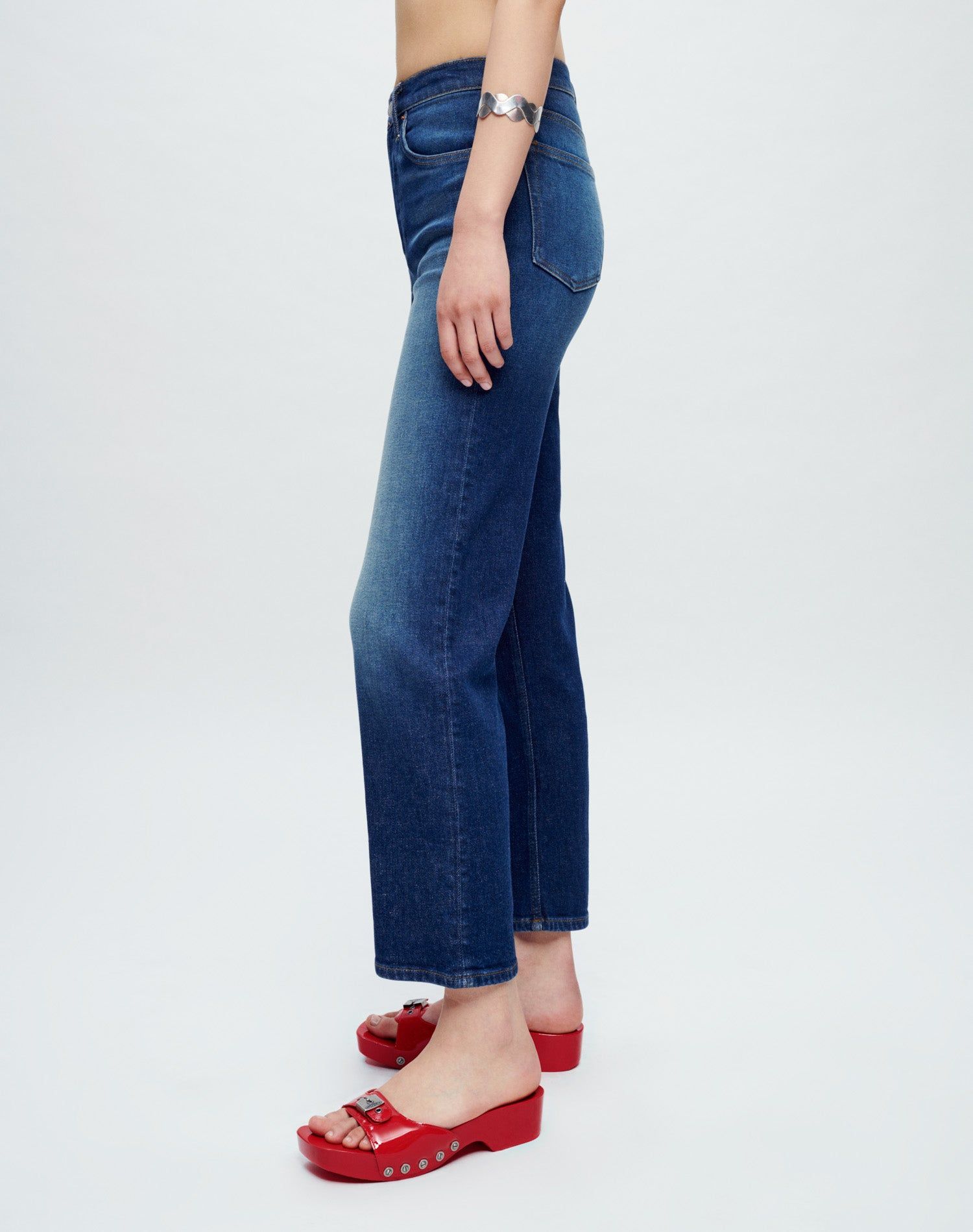 Comfort Stretch High Rise Stove Pipe - Deep Sapphire sold by Re/Done product image thumbnail 3