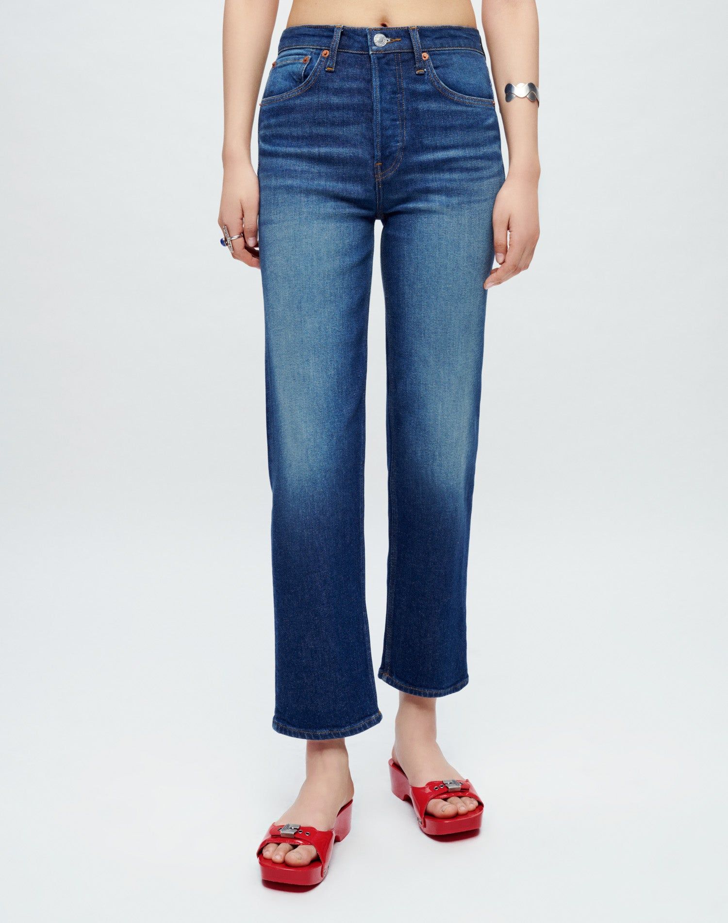 Comfort Stretch High Rise Stove Pipe - Deep Sapphire sold by Re/Done product image thumbnail 2