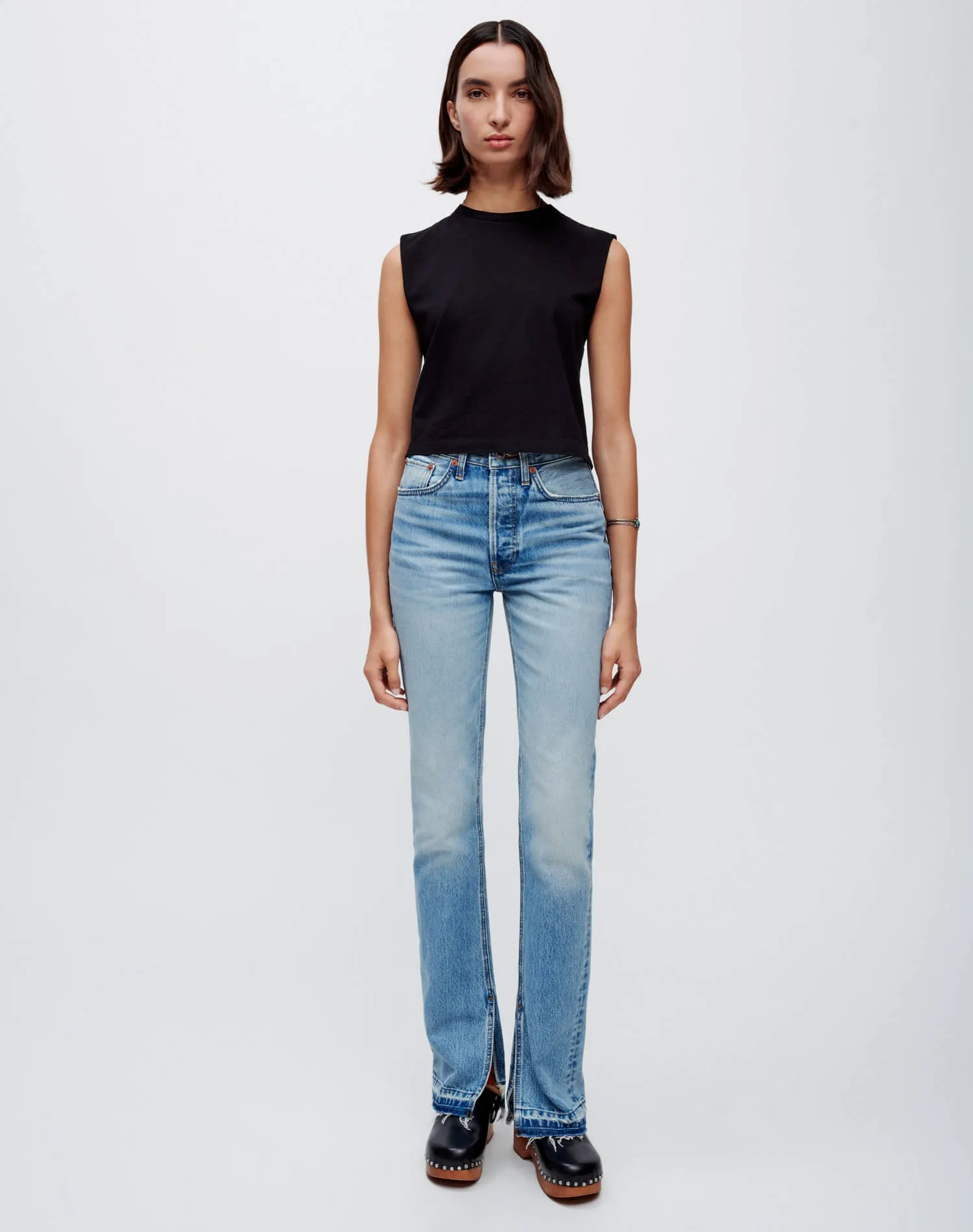 High Rise Skinny Boot - Opal Indigo sold by Re/Done product image thumbnail 4