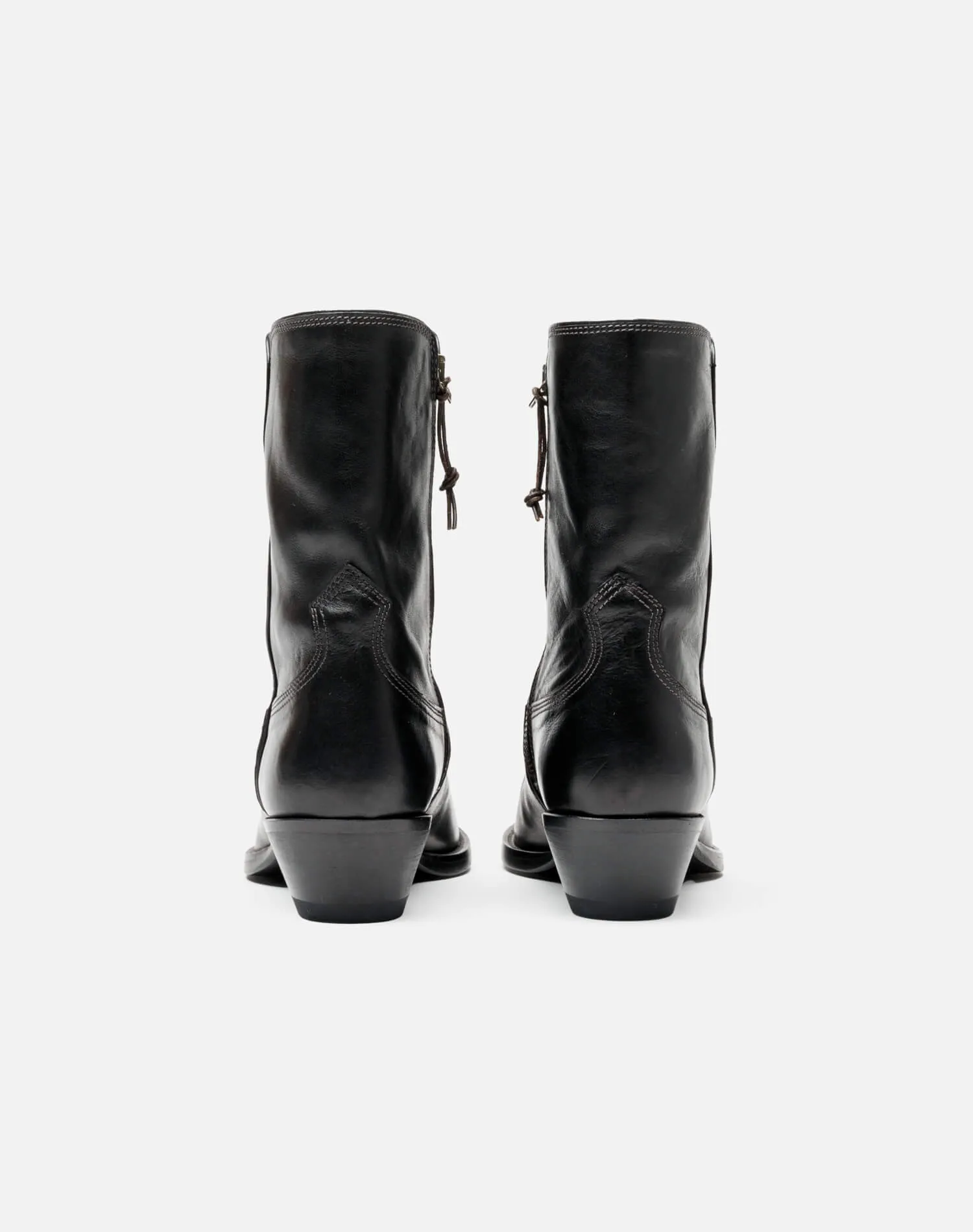 Western Boot - Black Leather sold by Re/Done product image thumbnail 4