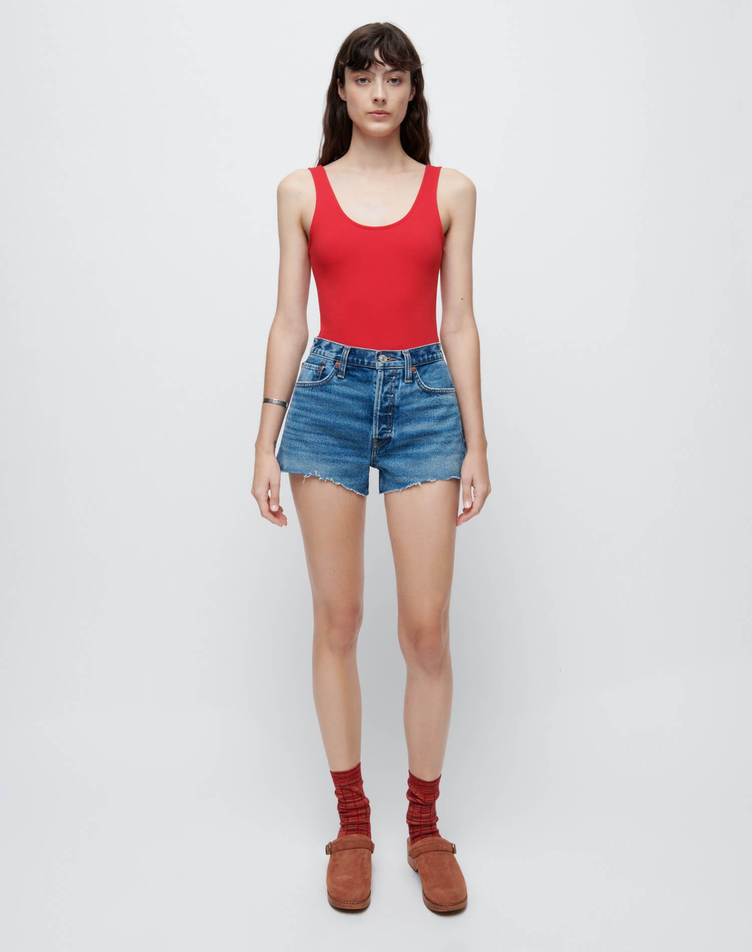 70s High Rise Short - Arroyo Blue sold by Re/Done