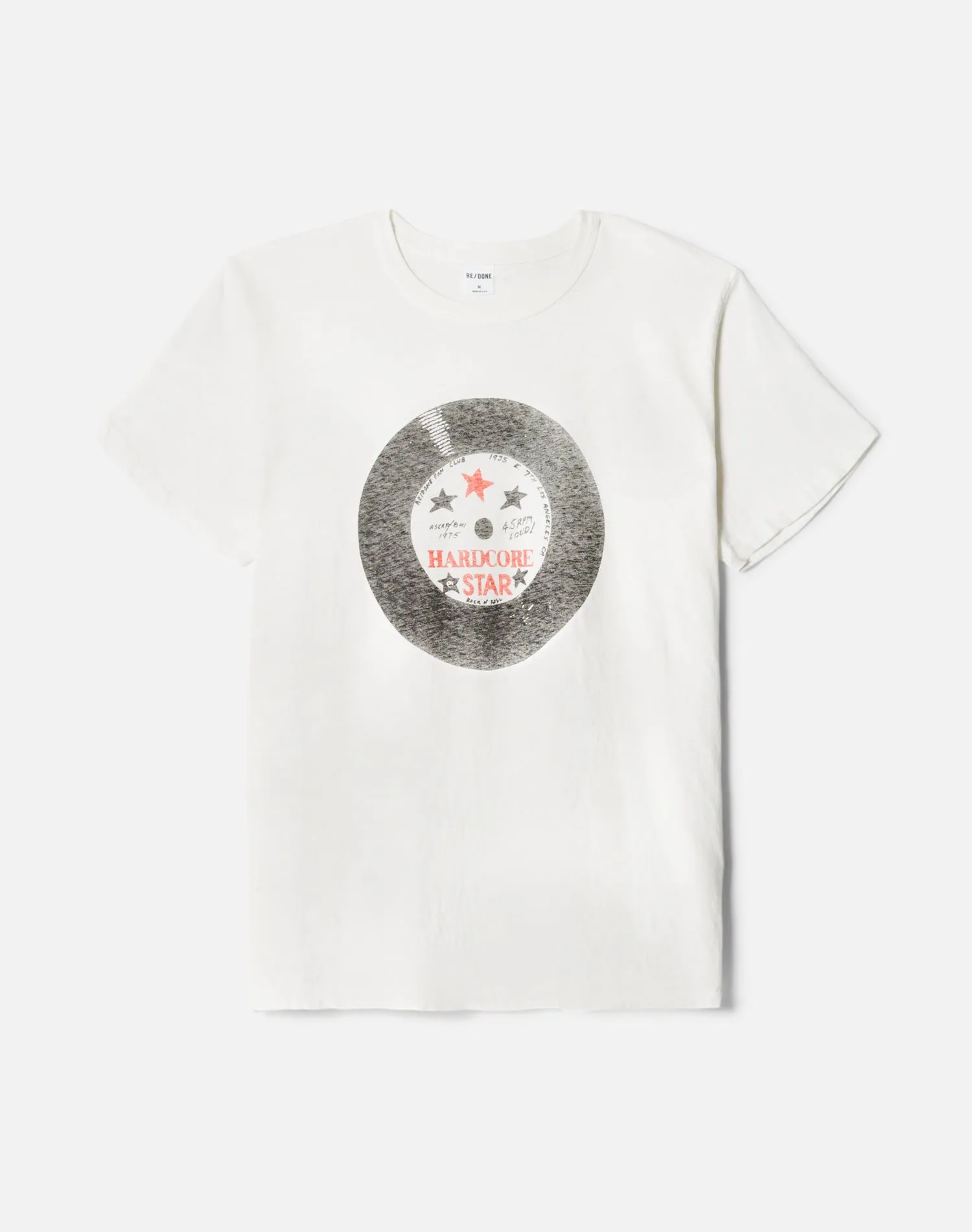 Classic "Hardcore Star" Tee - Old White sold by Re/Done product image thumbnail 5
