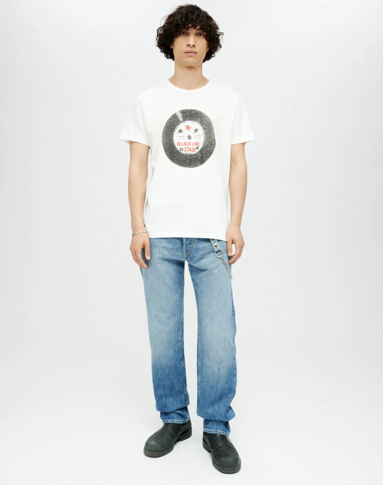 Classic "Hardcore Star" Tee - Old White sold by Re/Done product image thumbnail 2