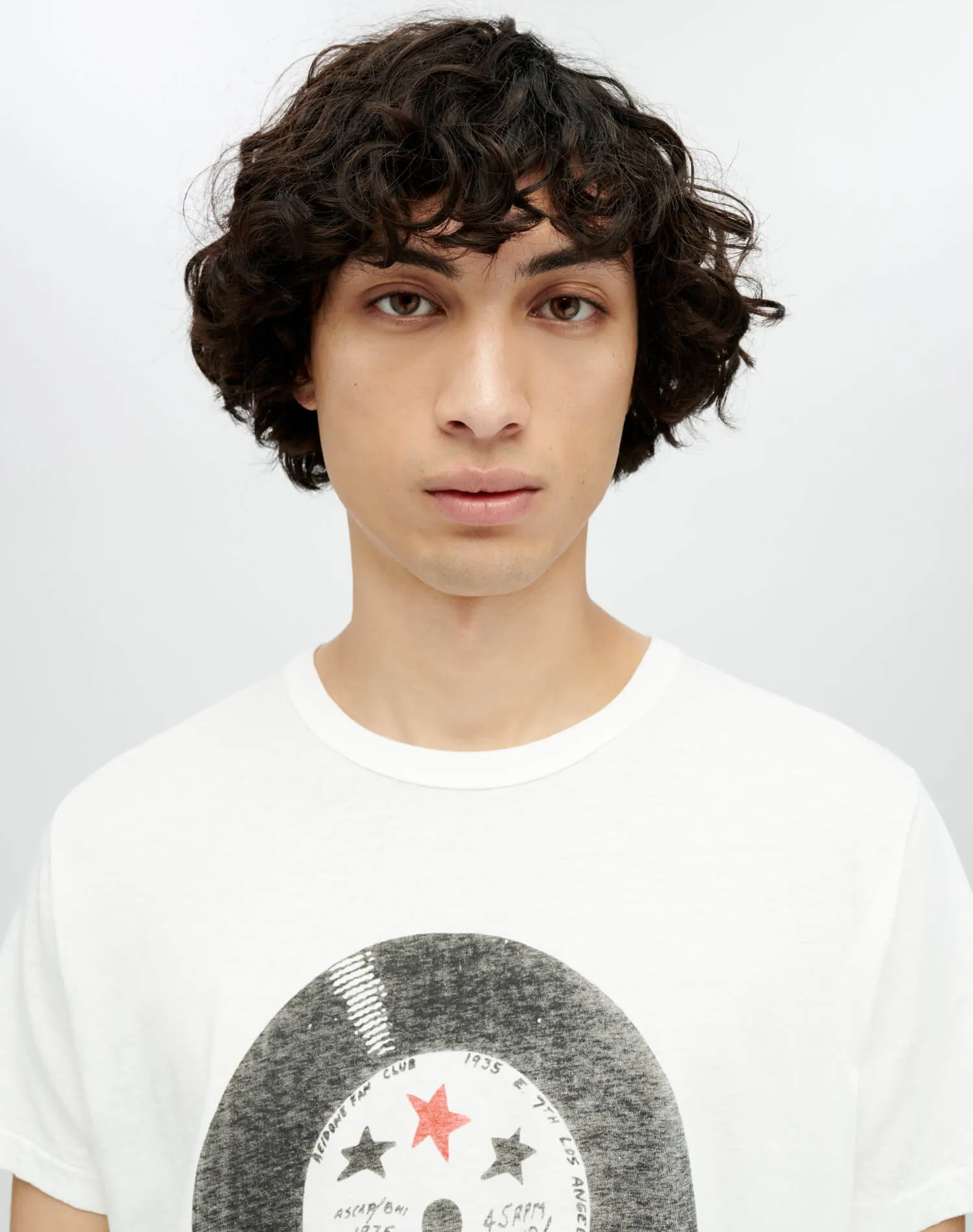 Classic "Hardcore Star" Tee - Old White sold by Re/Done product image thumbnail 3