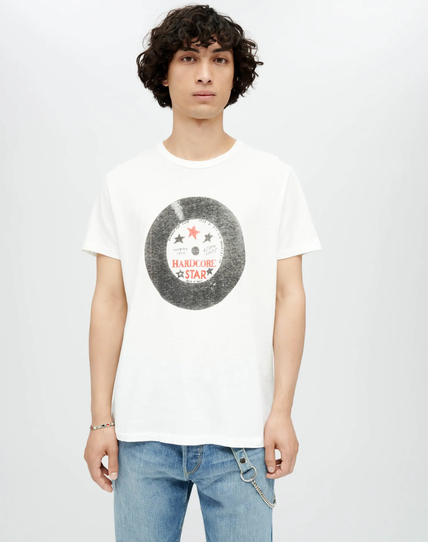 Classic "Hardcore Star" Tee - Old White sold by Re/Done