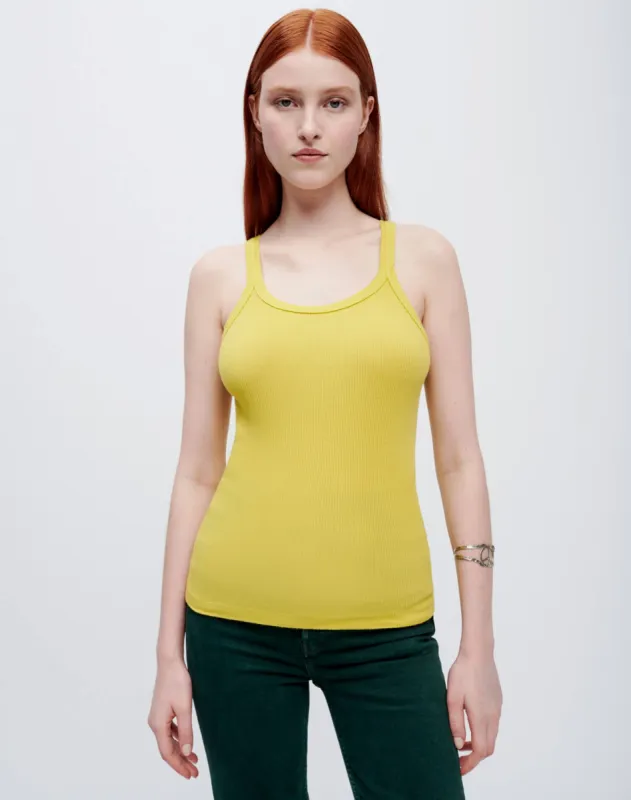 Ribbed Tank - Lime sold by Re/Done