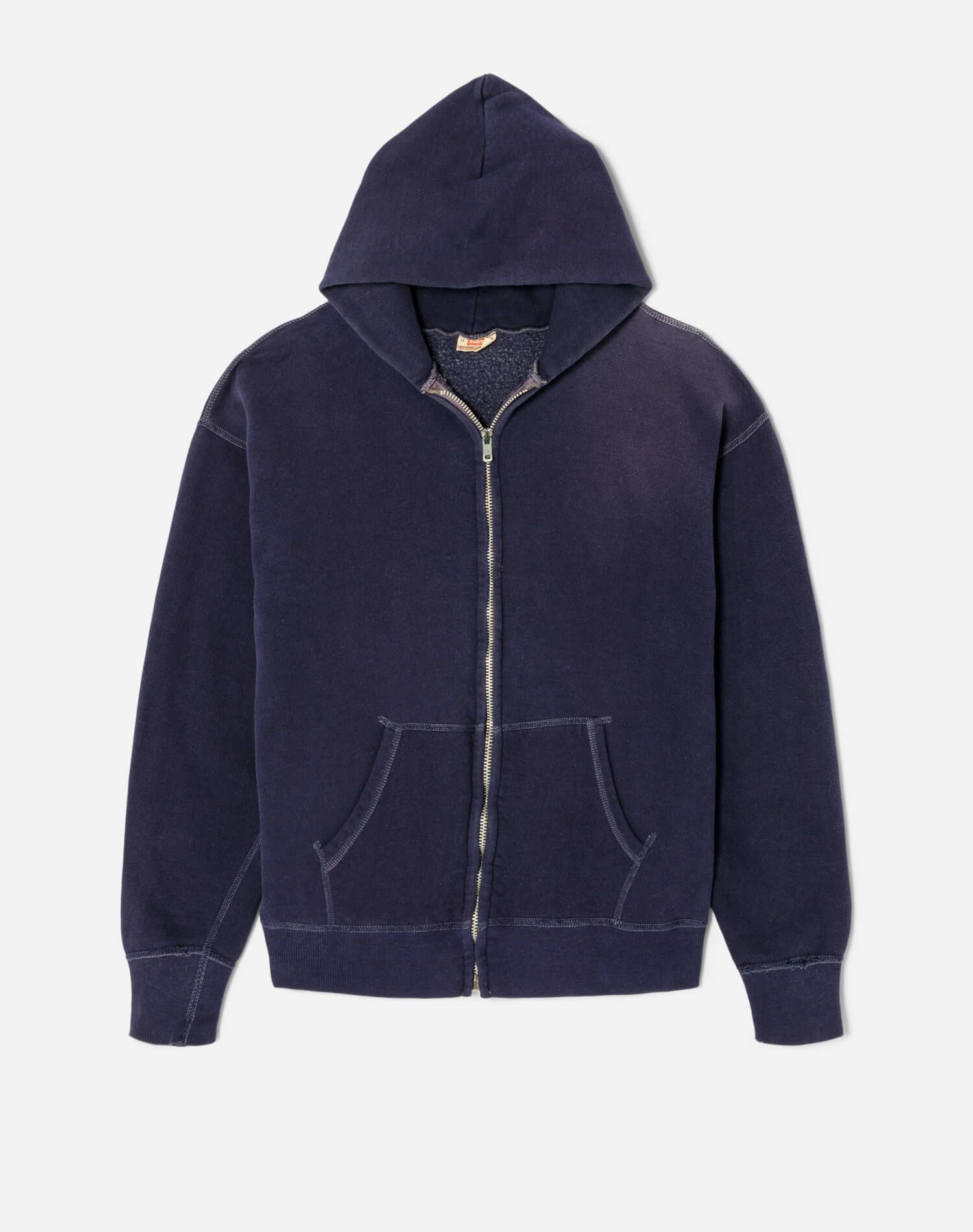 1950s Navy Zip Front Hoodie - #119 sold by Re/Done