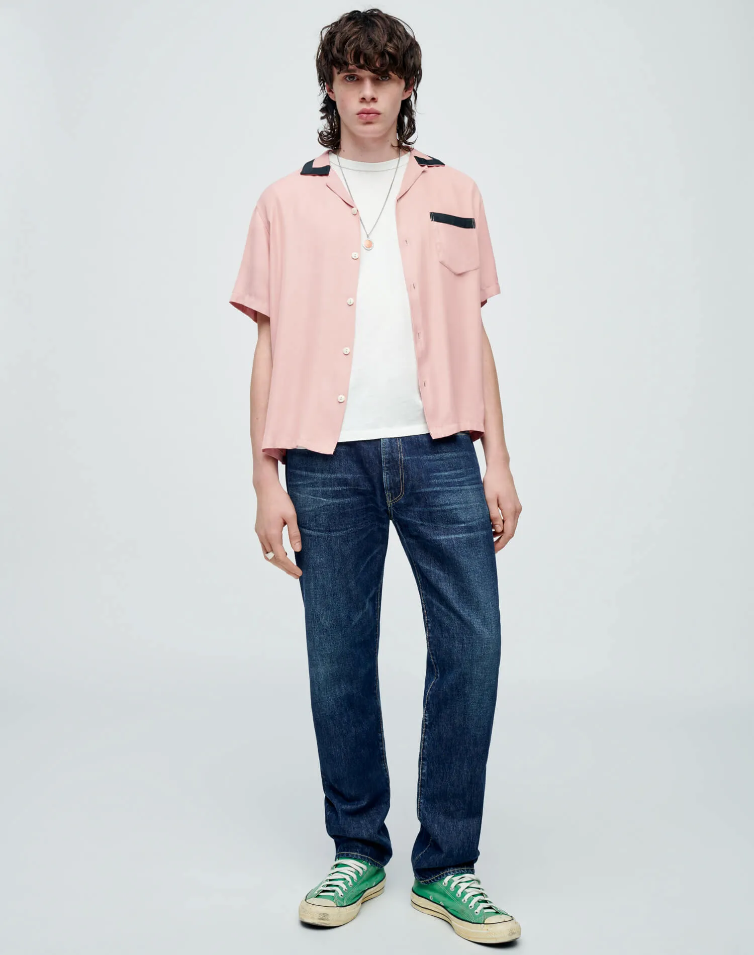 Striker Bowling Shirt - Pink/Black sold by Re/Done product image thumbnail 4