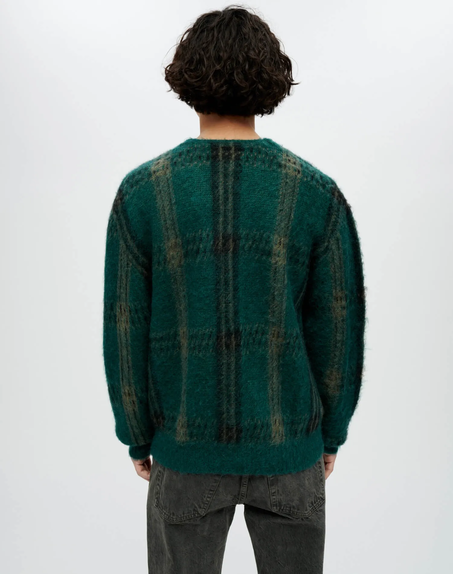 60s V Neck Cardigan - Emerald Plaid sold by Re/Done product image thumbnail 4