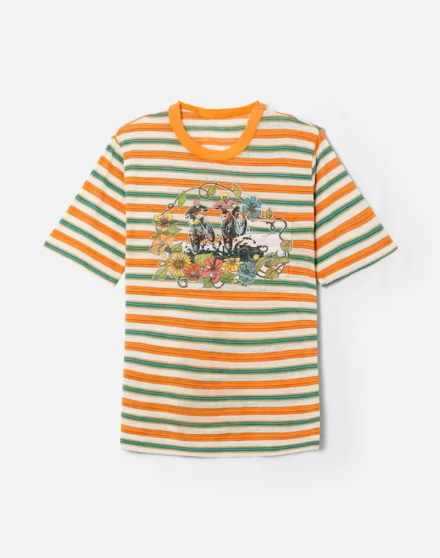 70s Double Sided Striped Surf Baggy Tee sold by Re/Done