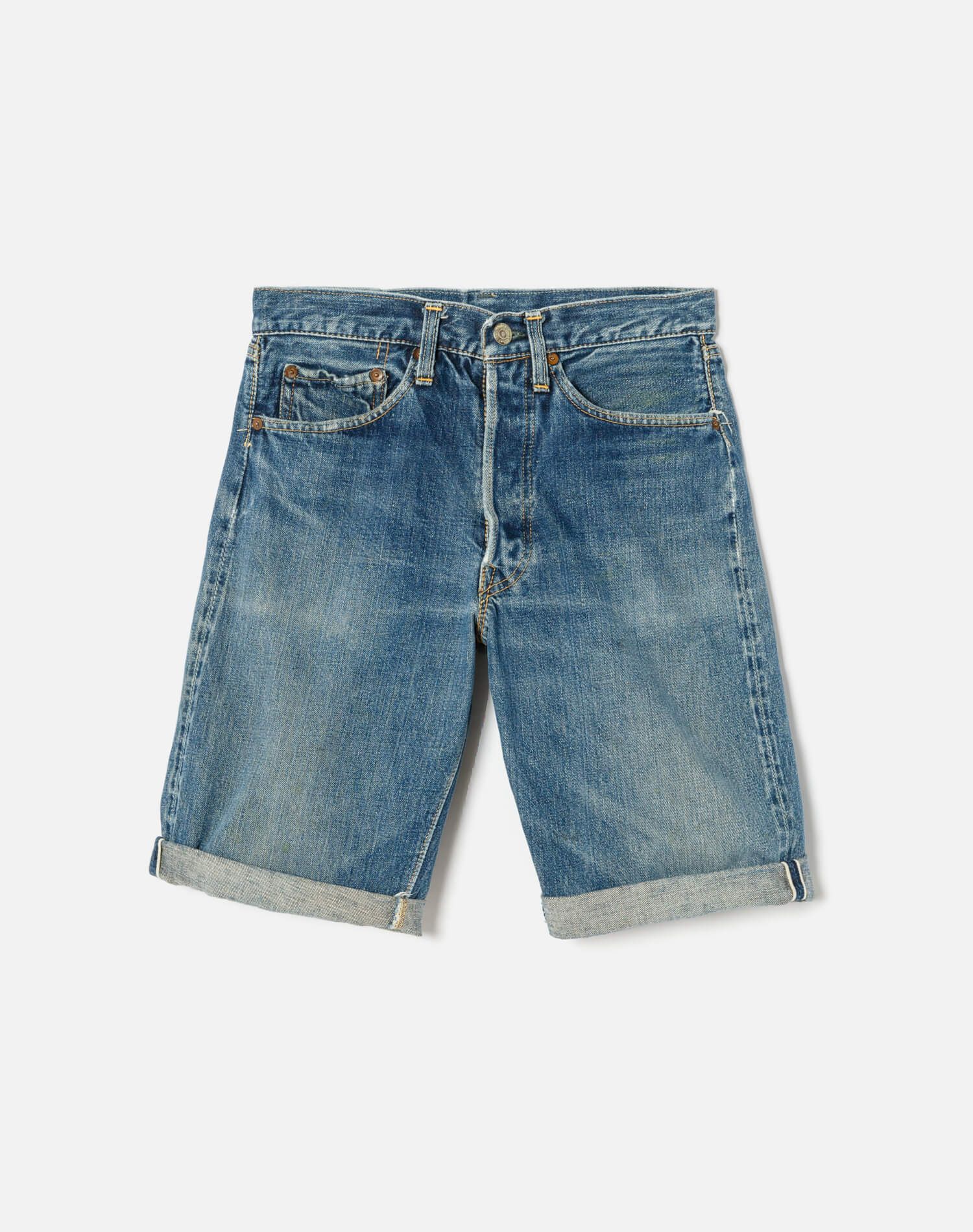 1970s Vintage Levi's Selvedge Long Short Size 25 - #126 sold by Re/Done