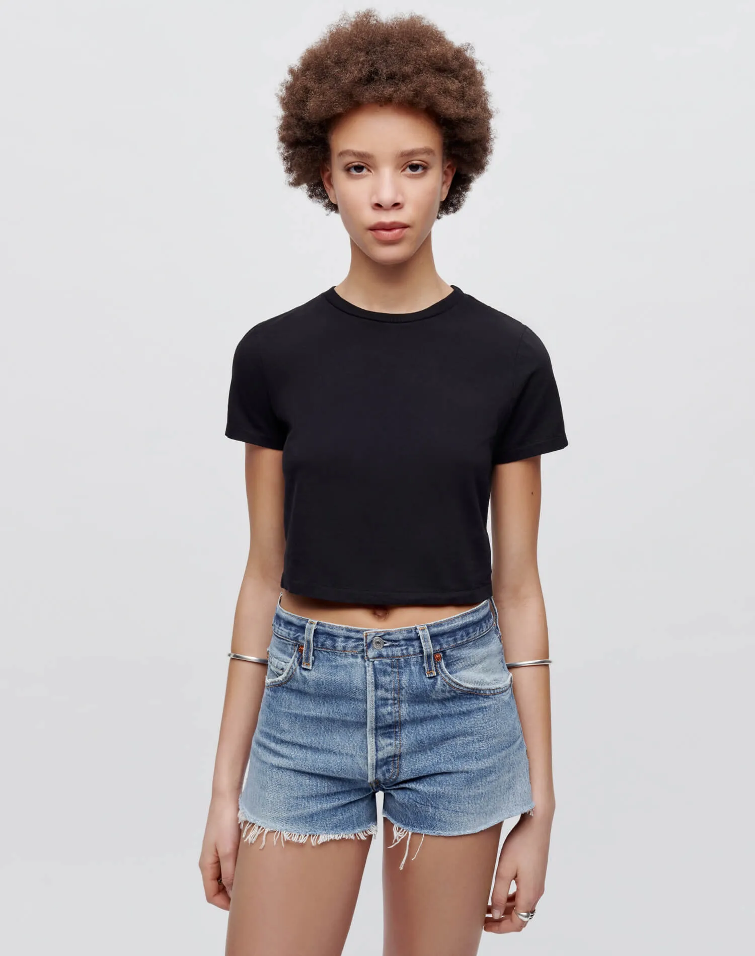 Hanes Micro Tee - Black sold by Re/Done