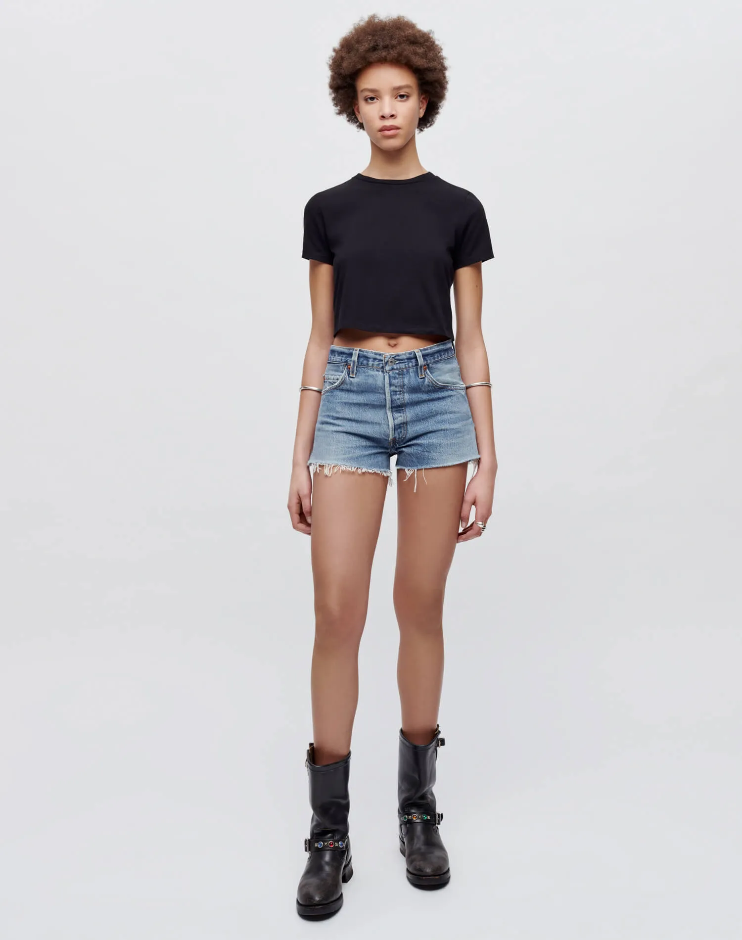 Hanes Micro Tee - Black sold by Re/Done product image thumbnail 2