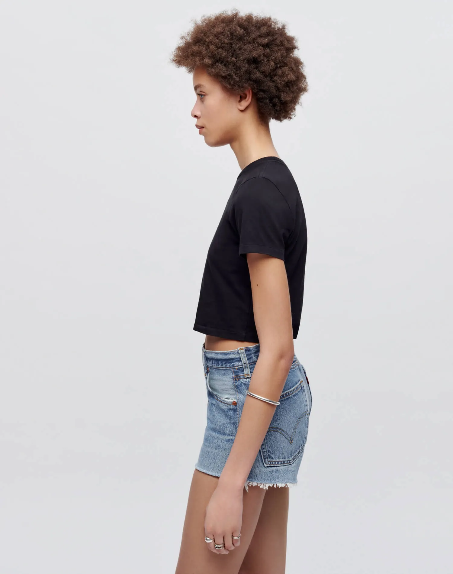 Hanes Micro Tee - Black sold by Re/Done product image thumbnail 4