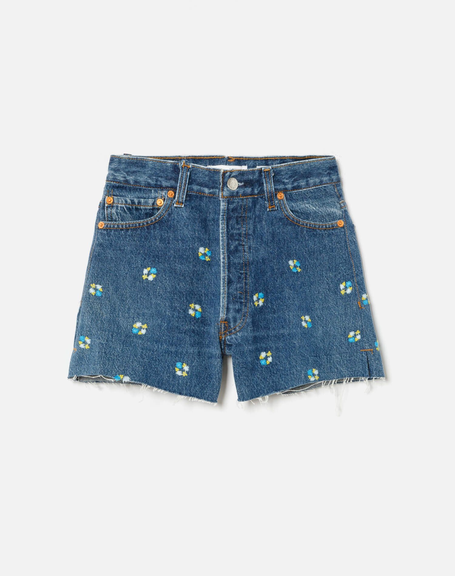 Levi's High Rise Short - Floral Indigo sold by Re/Done