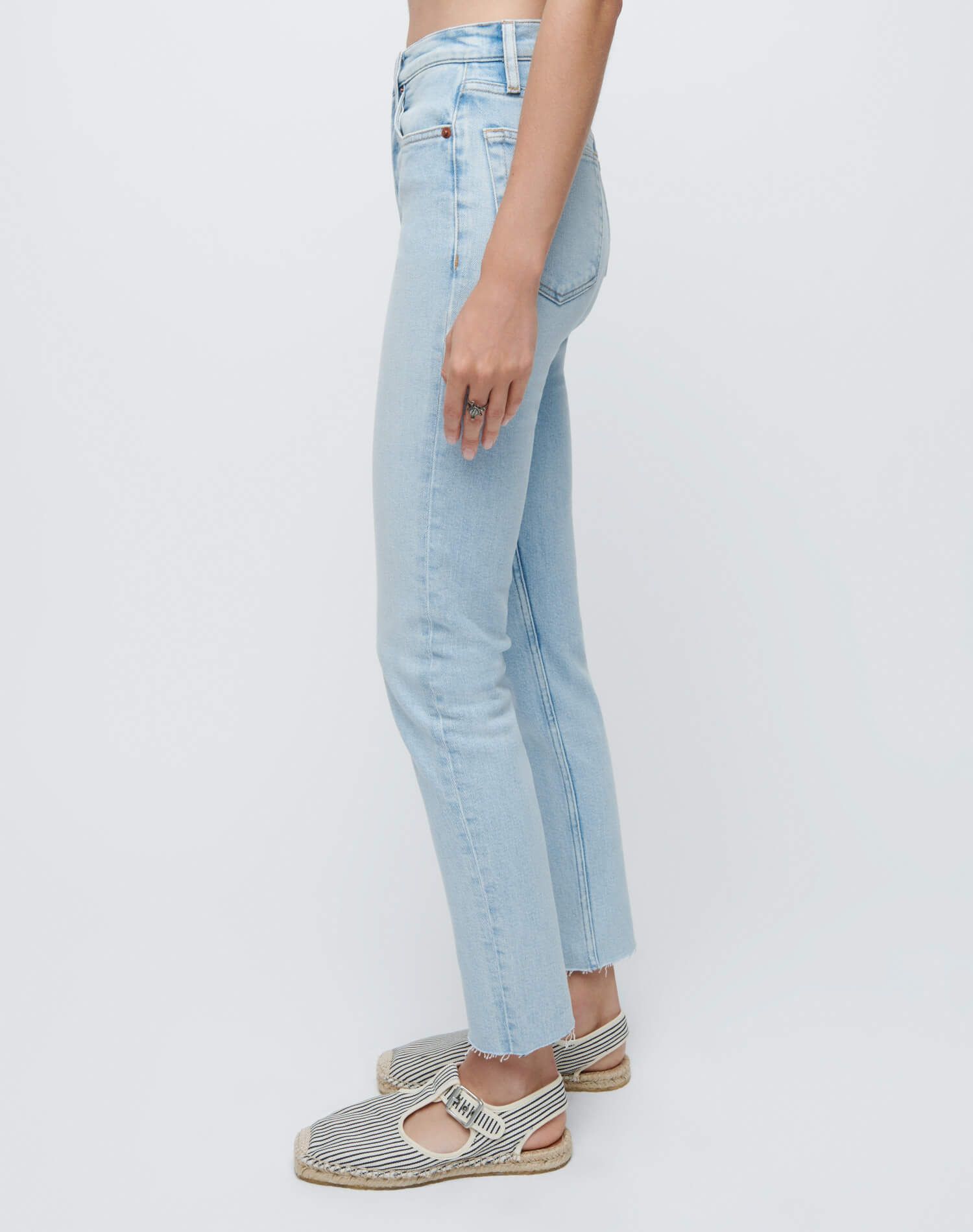 Comfort Stretch High Rise Ankle Crop - Calm Waters sold by Re/Done product image thumbnail 5