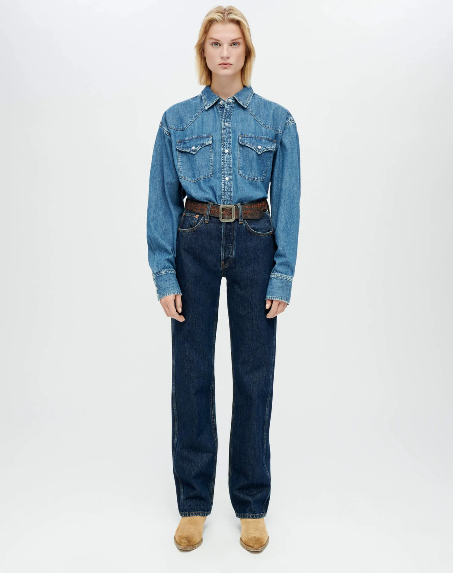 Oversized Western Shirt - Heritage Medium sold by Re/Done product image thumbnail 2